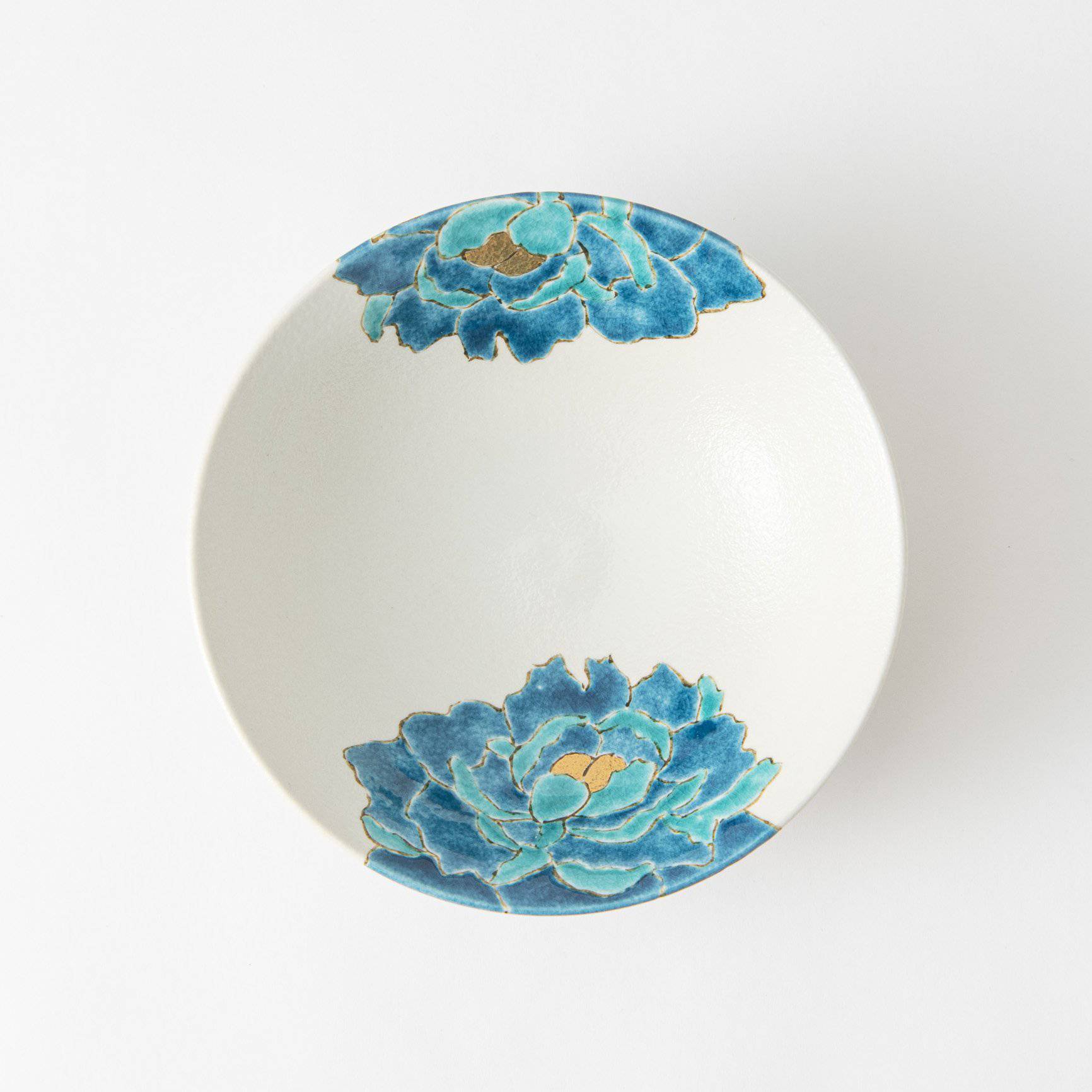 Souraku - An Blue Peony Bowl Set A - MUSUBI KILN - Quality Japanese Tableware and Gift