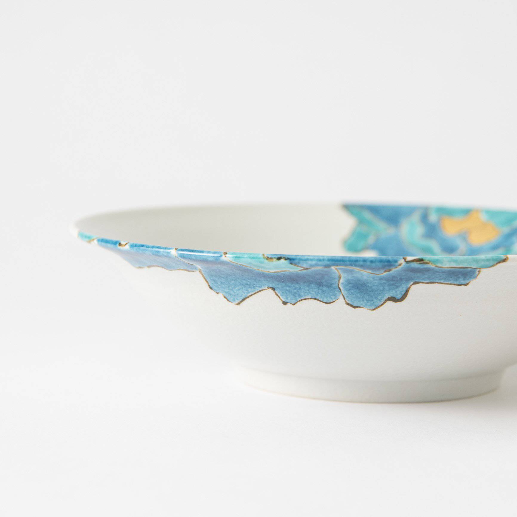 Souraku - An Blue Peony Bowl Set A - MUSUBI KILN - Quality Japanese Tableware and Gift