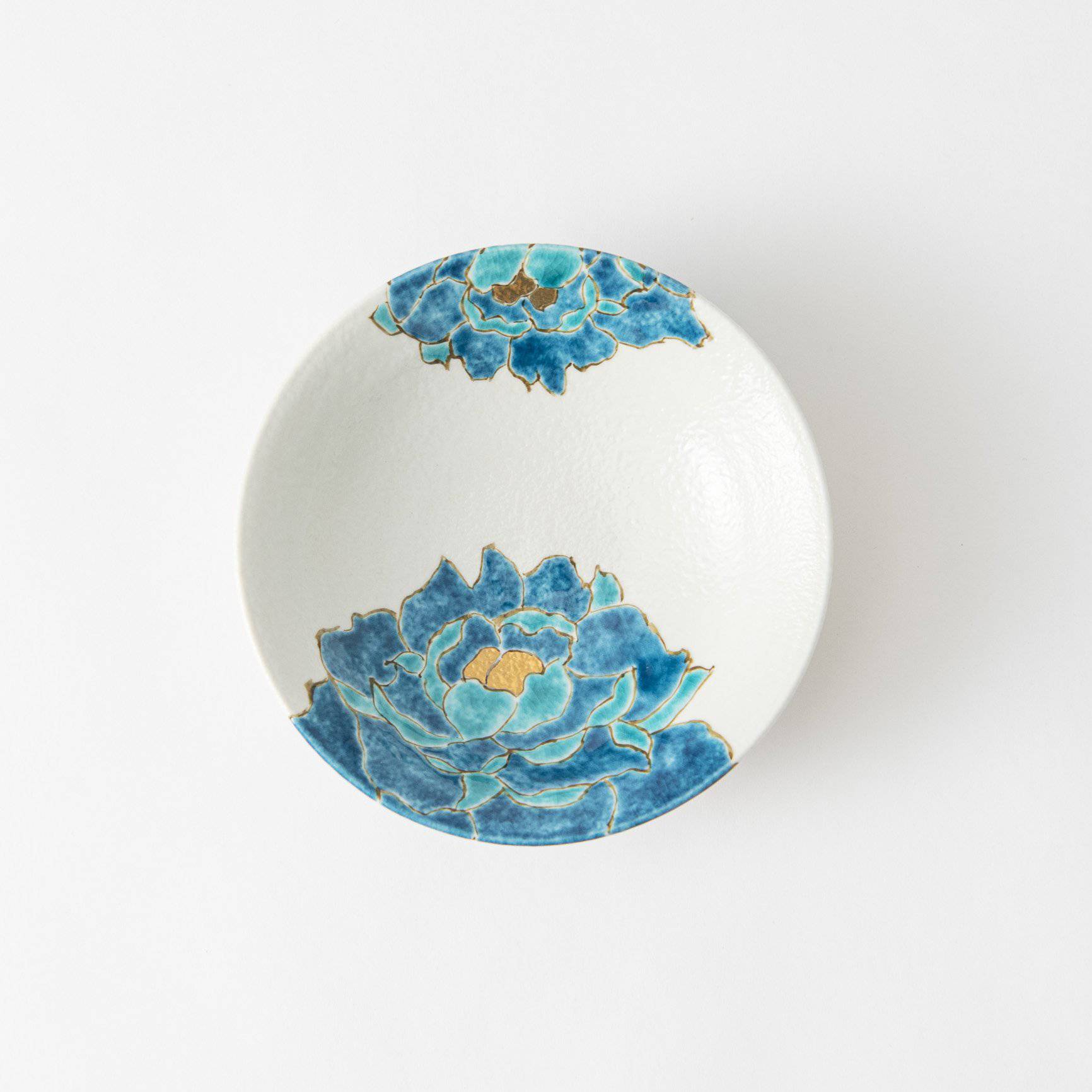 Souraku - An Blue Peony Bowl Set A - MUSUBI KILN - Quality Japanese Tableware and Gift