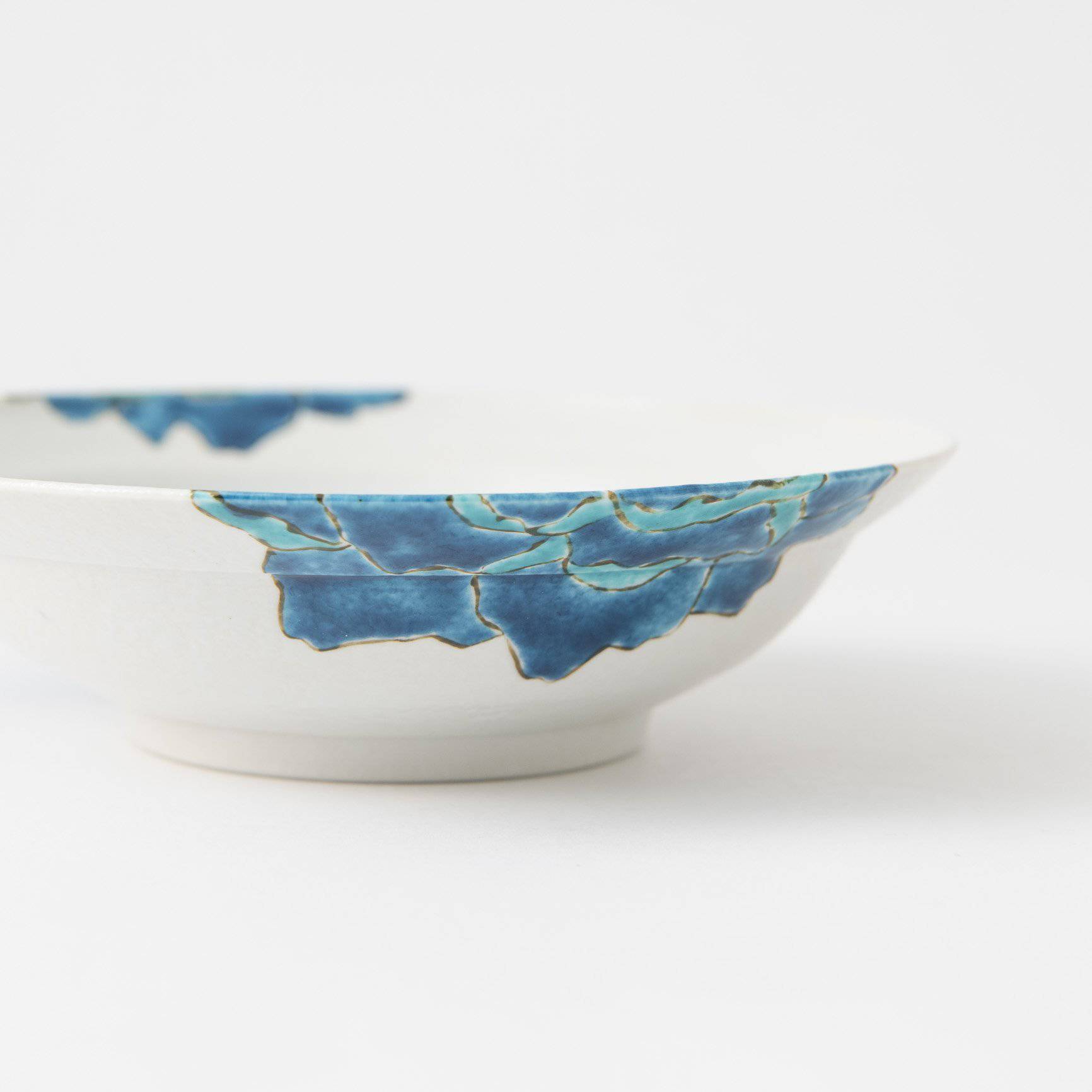 Souraku - An Blue Peony Bowl Set B - MUSUBI KILN - Quality Japanese Tableware and Gift