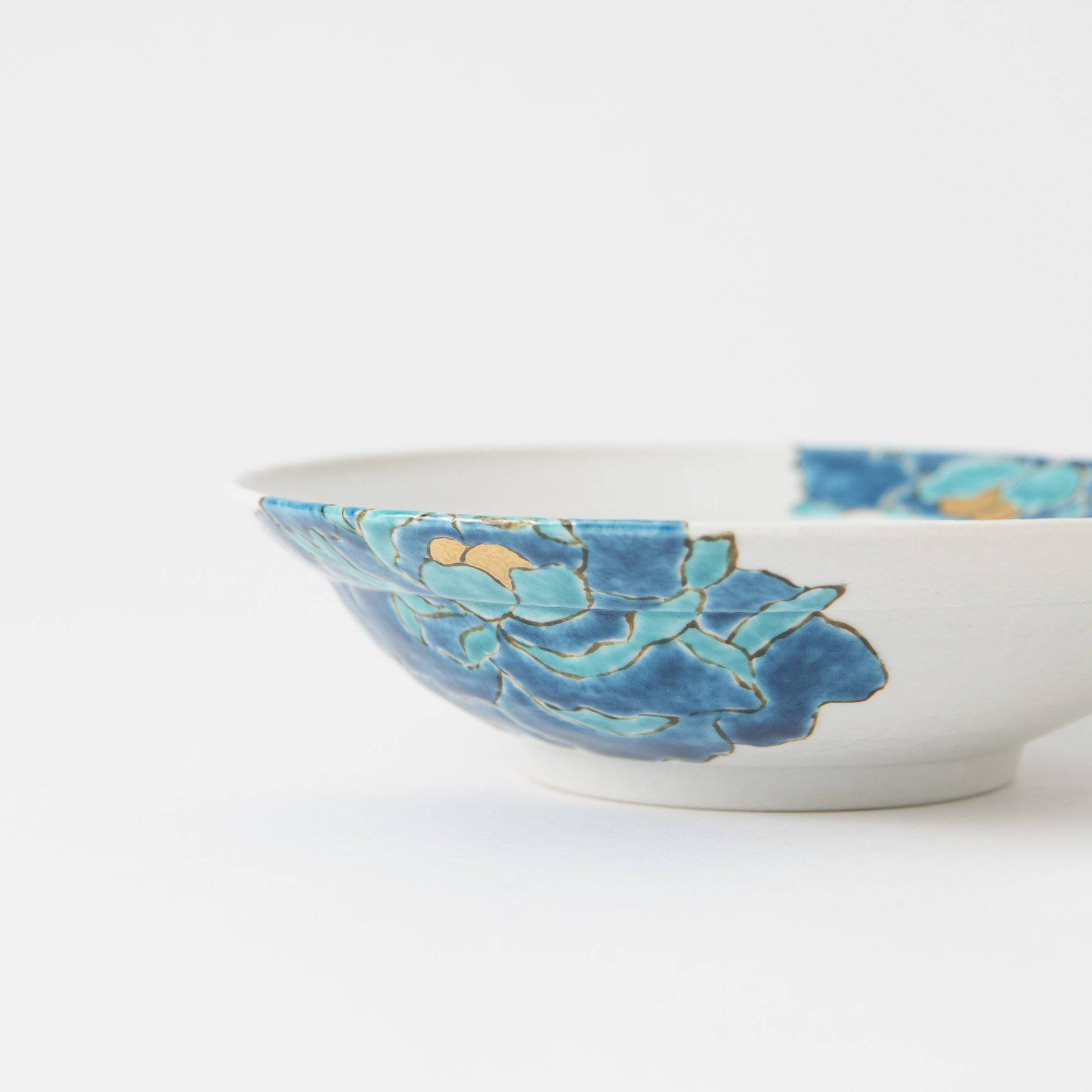 Souraku - An Blue Peony Bowl Set B - MUSUBI KILN - Quality Japanese Tableware and Gift