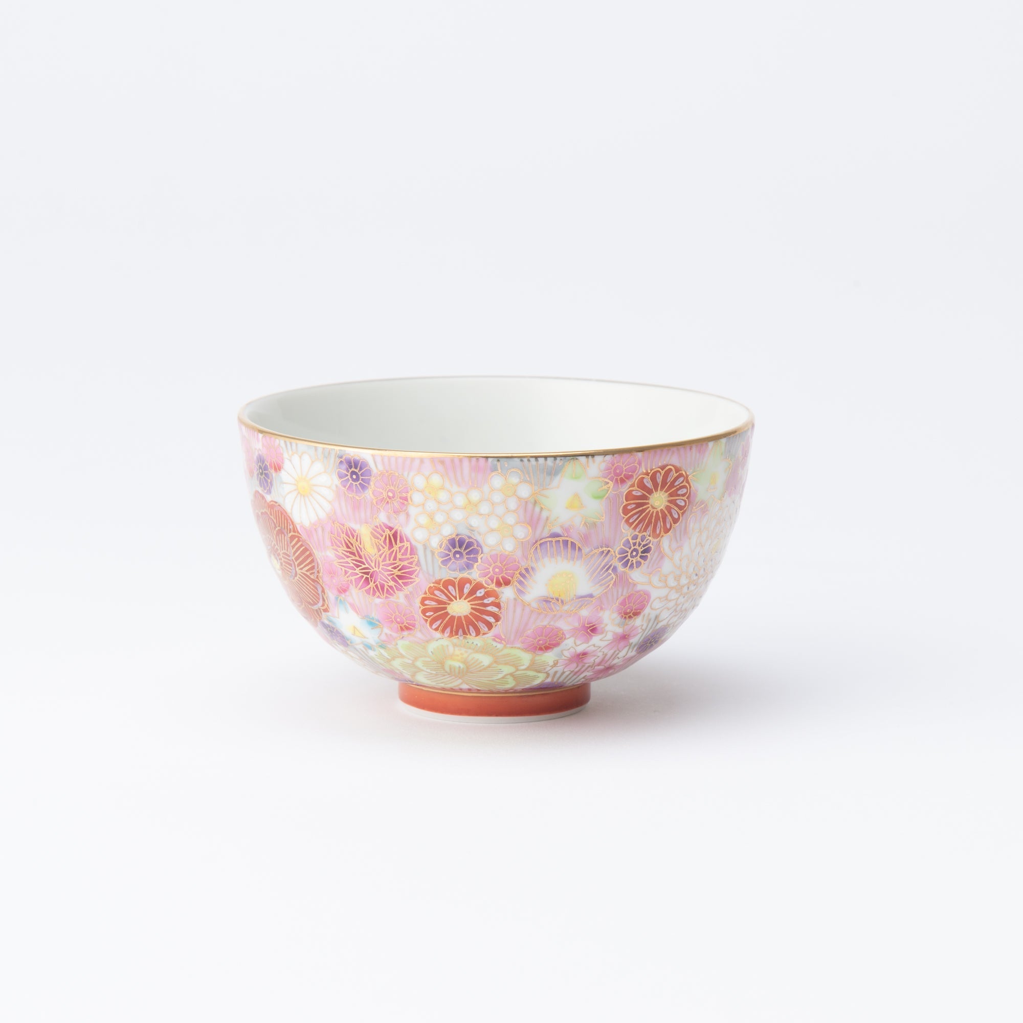 Taishi Kiln Hanazume Kutani Hanazume Japanese Rice Bowl - MUSUBI KILN - Quality Japanese Tableware and Gift
