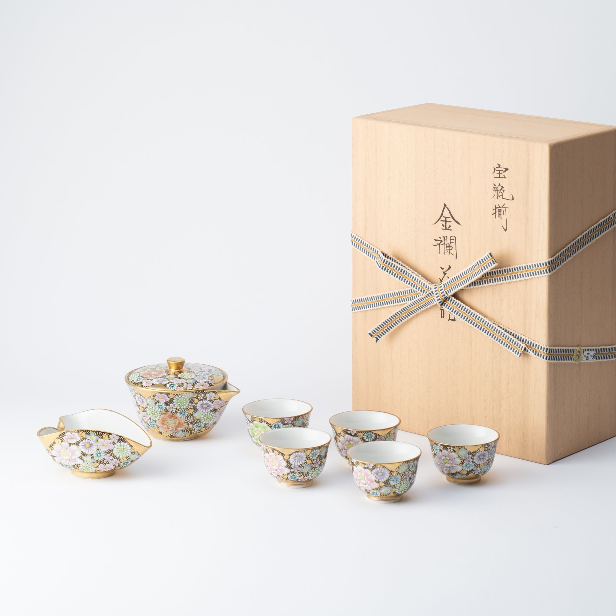Taka Toshifumi Hanazume Houhin Japanese Teapot Set with 5 Tea cups - MUSUBI KILN - Quality Japanese Tableware and Gift