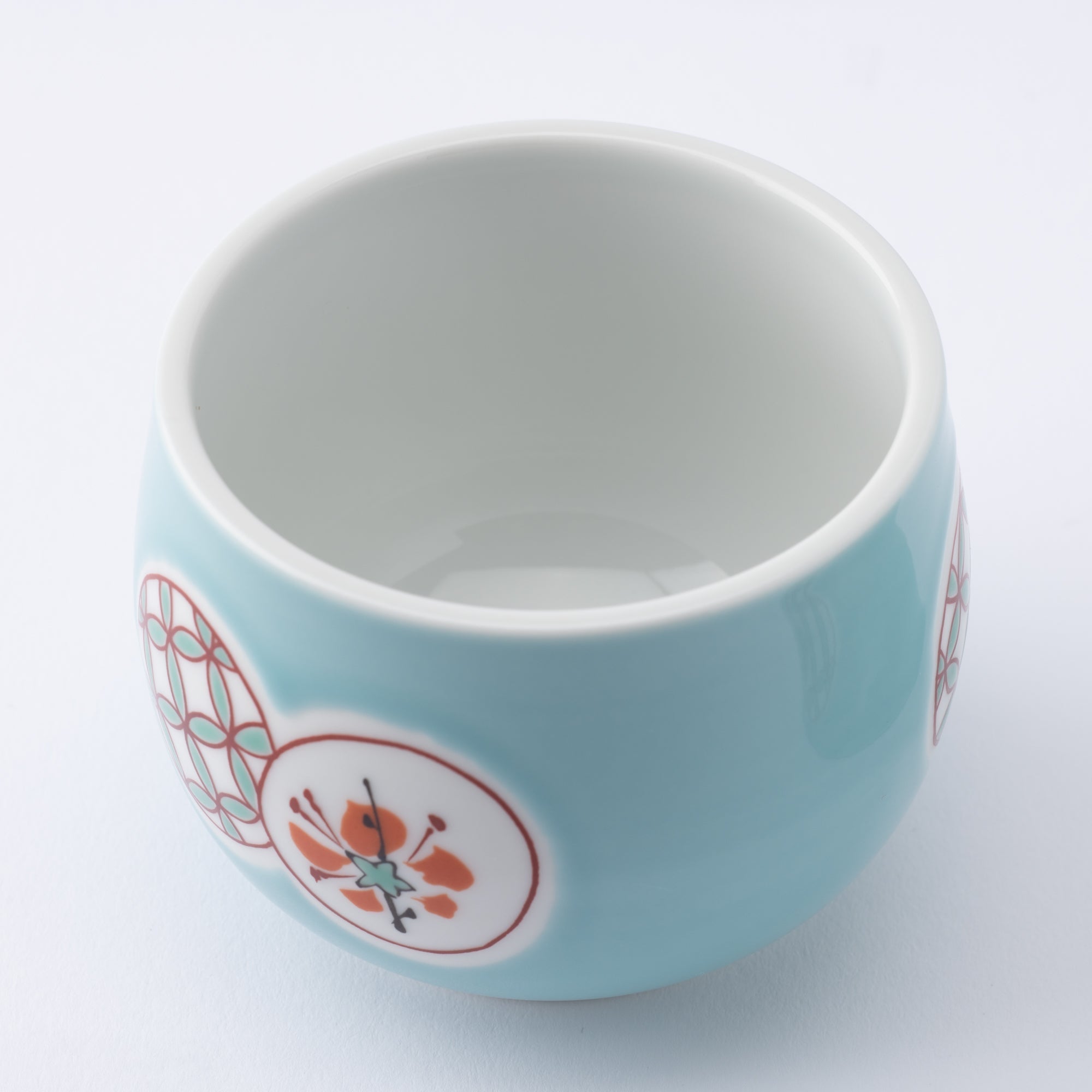 Tasei Kiln Celadon Circle Pattern Arita Chawanmushi Bowl - MUSUBI KILN - Quality Japanese Tableware and Gift