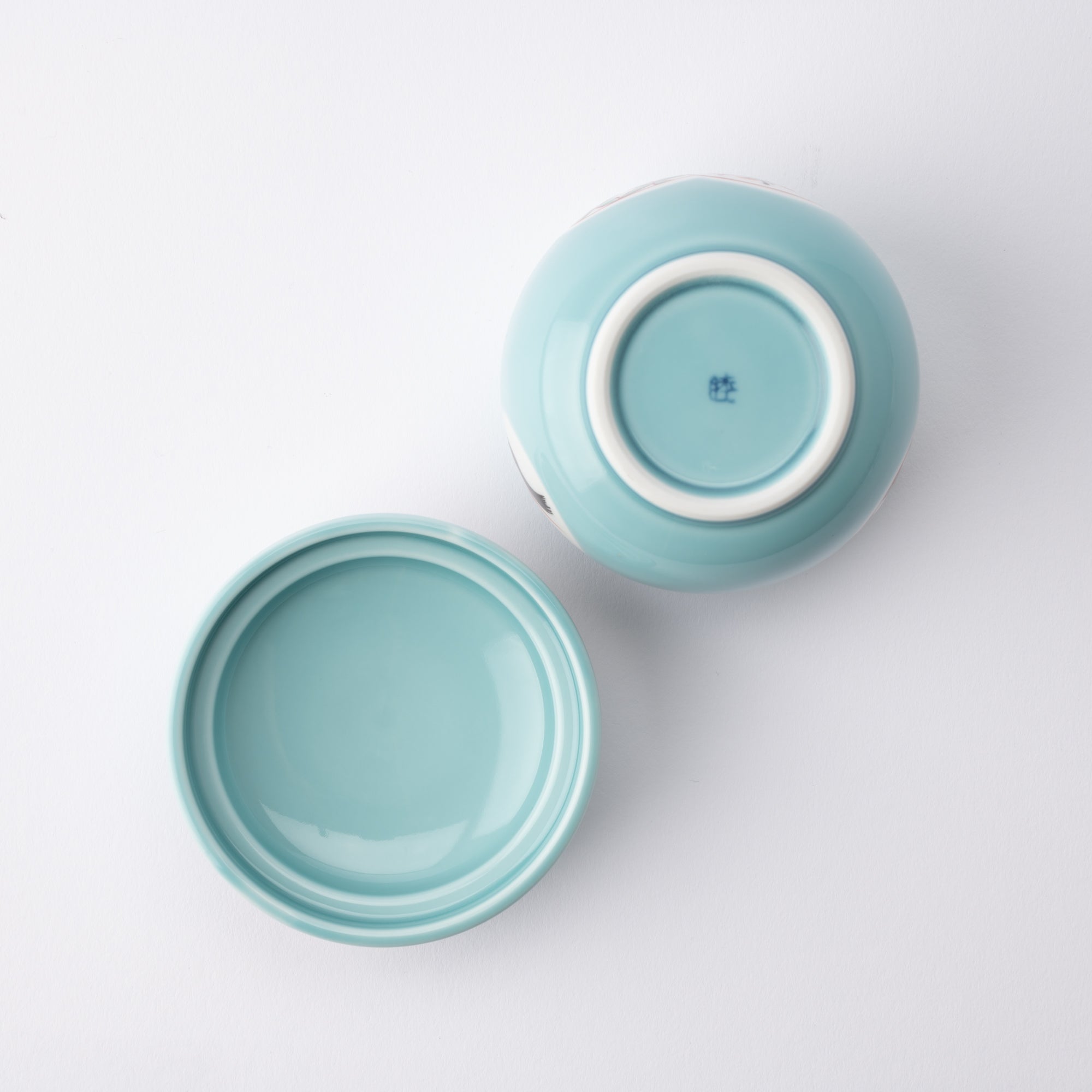 Tasei Kiln Celadon Circle Pattern Arita Chawanmushi Bowl - MUSUBI KILN - Quality Japanese Tableware and Gift