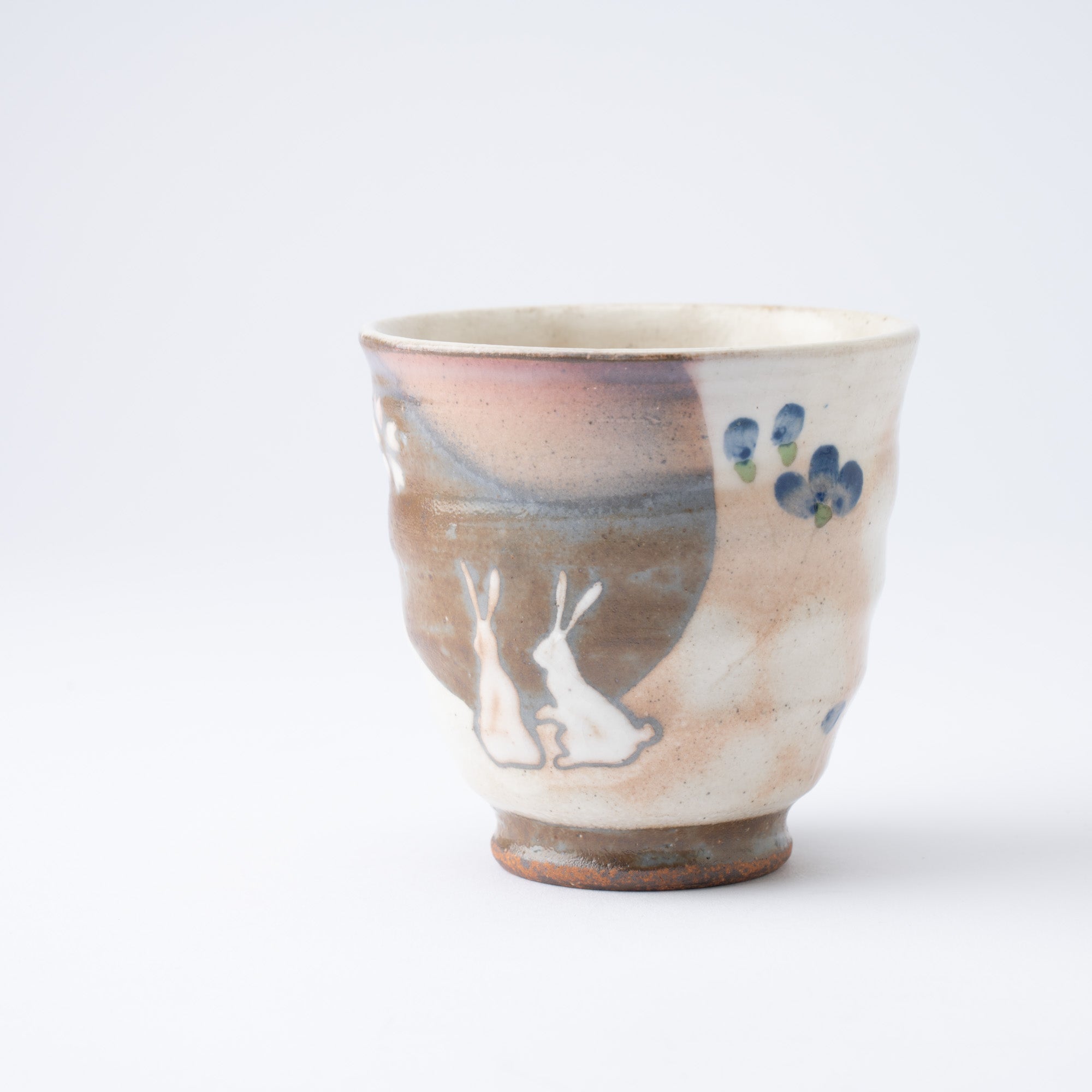 Tougen Kiln Rabbit Hasami Yunomi Japanese Teacup - MUSUBI KILN - Quality Japanese Tableware and Gift