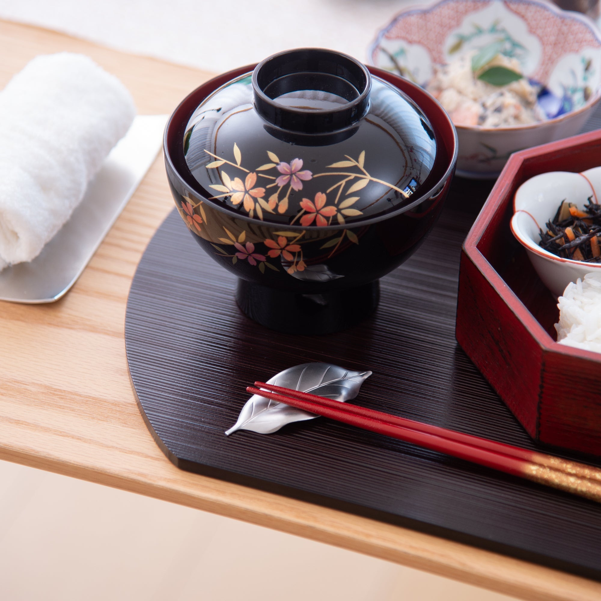 Tsubame Hutlery Silver Camellia Leaf Chopstick Rest - MUSUBI KILN - Quality Japanese Tableware and Gift