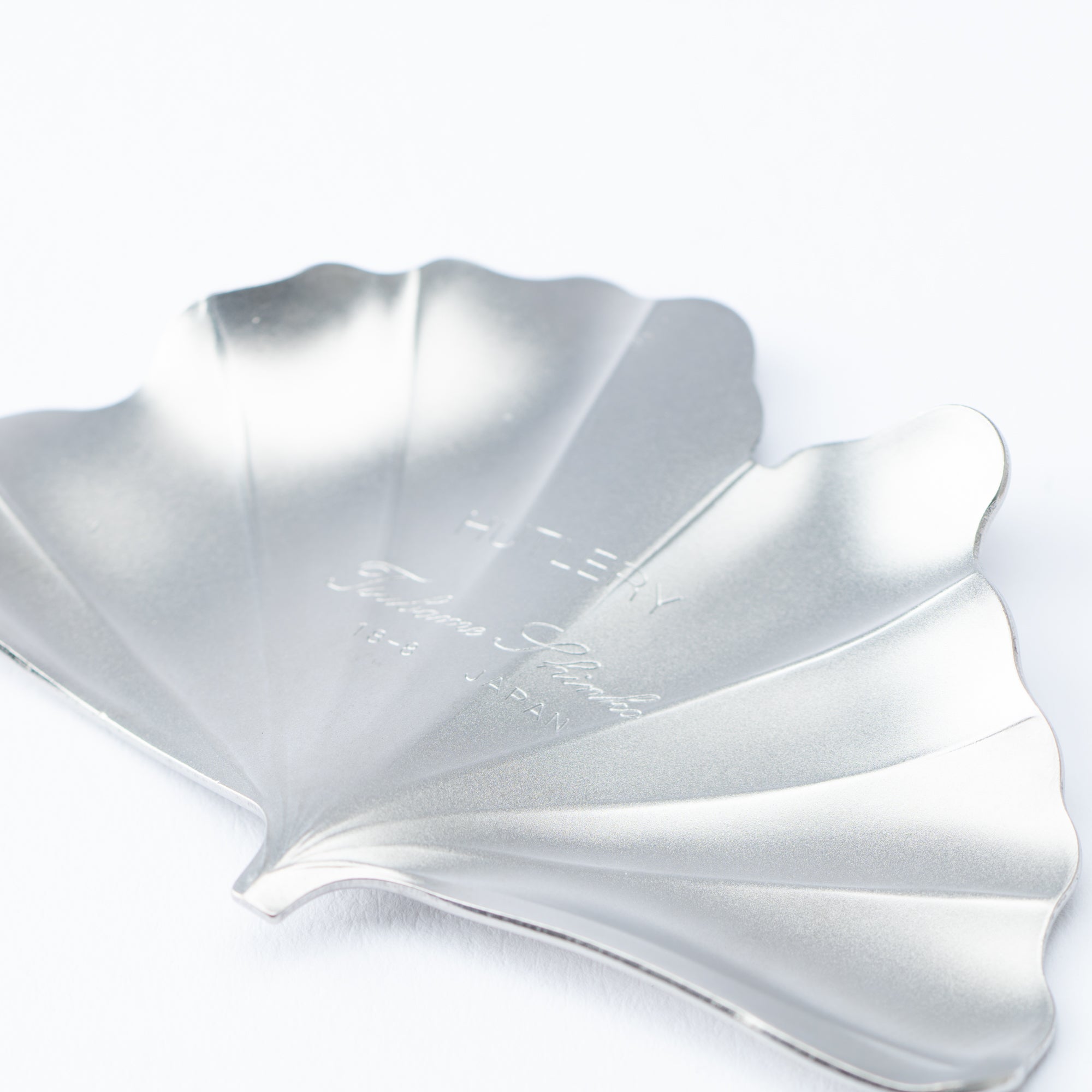 Tsubame Hutlery Silver Ginkgo Leaf Chopstick Rest - MUSUBI KILN - Quality Japanese Tableware and Gift