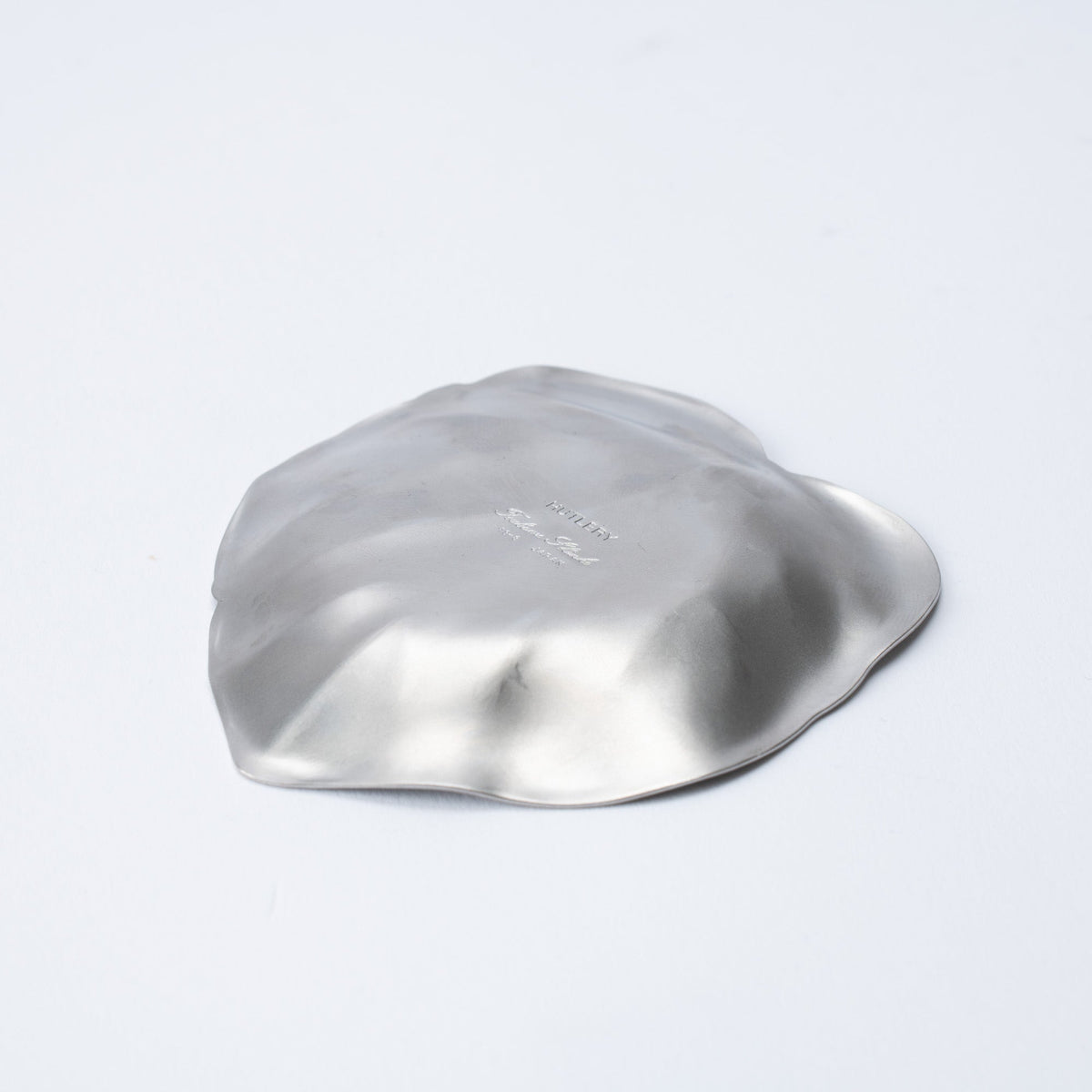 Tsubame Hutlery Silver Heart Leaf Sauce Plate - MUSUBI KILN - Quality Japanese Tableware and Gift