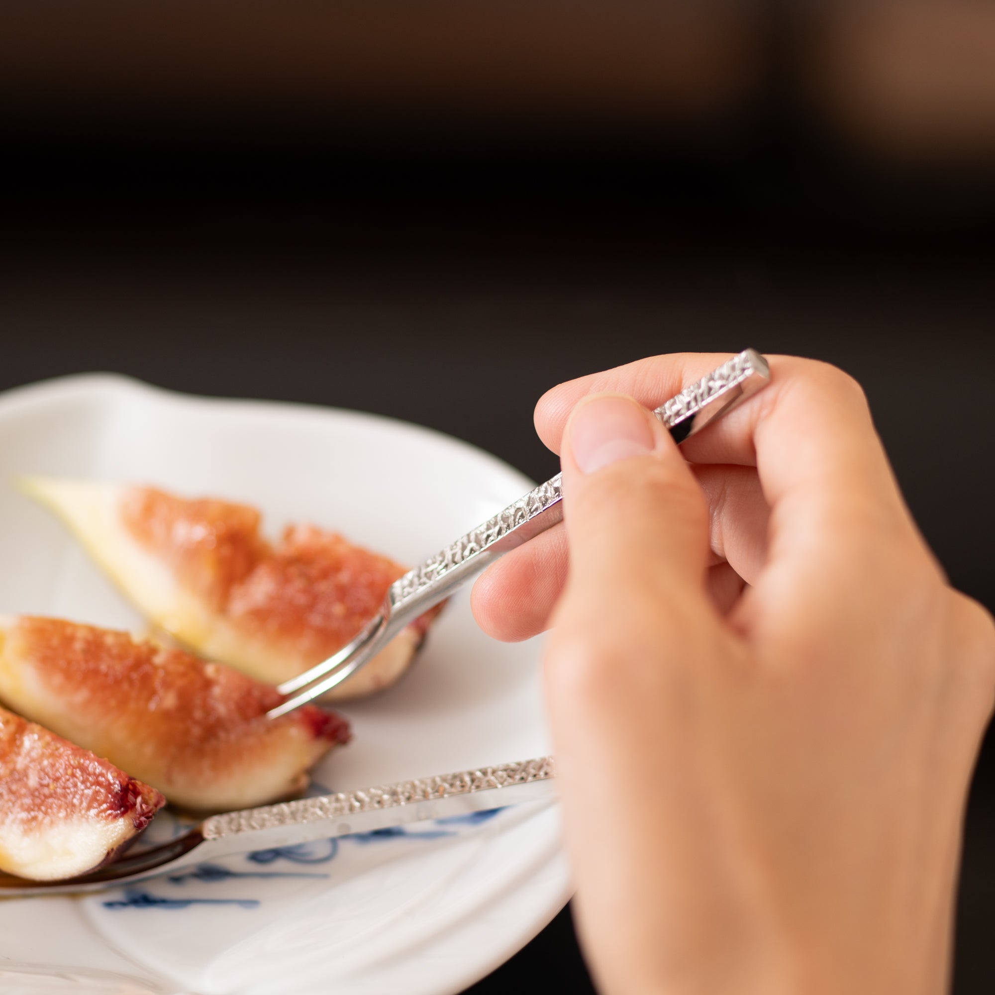 Tsubame MODERN WABI SABI Mirror Finish Fruit Fork - MUSUBI KILN - Quality Japanese Tableware and Gift