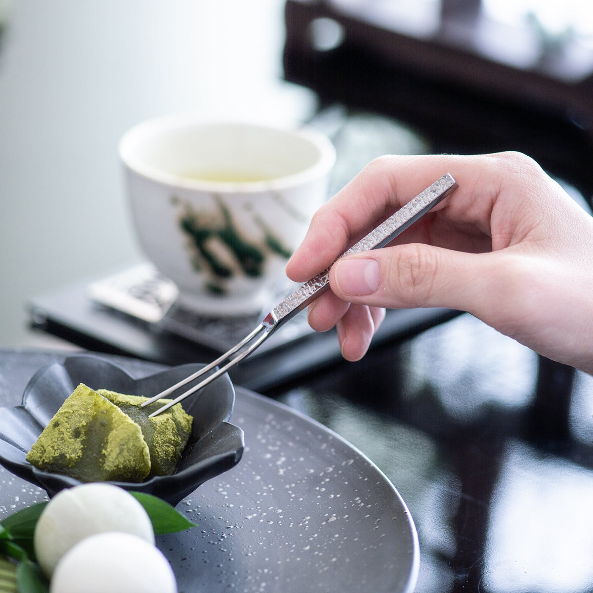 Tsubame MODERN WABI SABI Mirror Finish Fruit Fork - MUSUBI KILN - Quality Japanese Tableware and Gift
