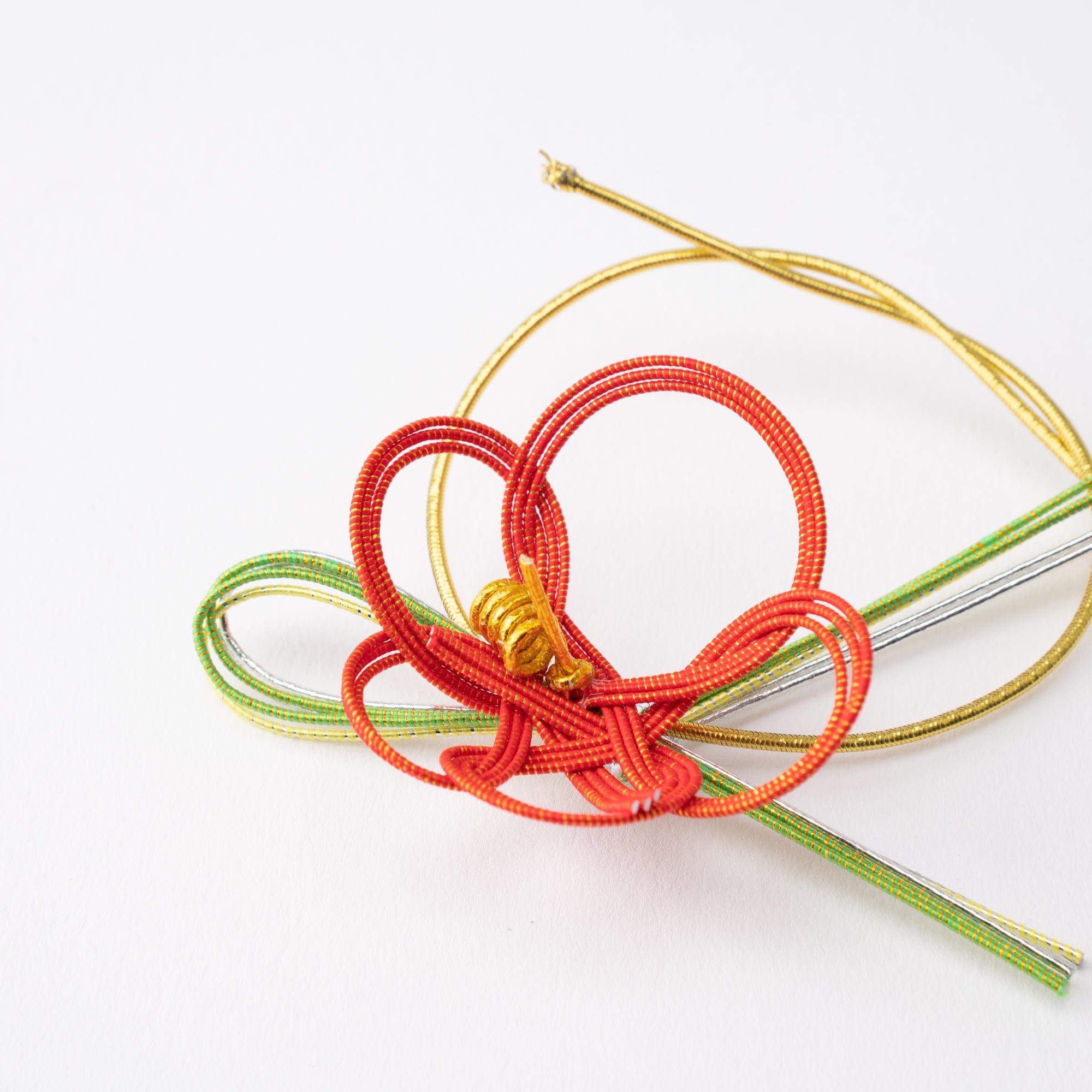 Tsuda Mizuhiki "knot" Pine Needles and Plum Kaga Mizuhiki Decorative Rubber Band - MUSUBI KILN - Quality Japanese Tableware and Gift
