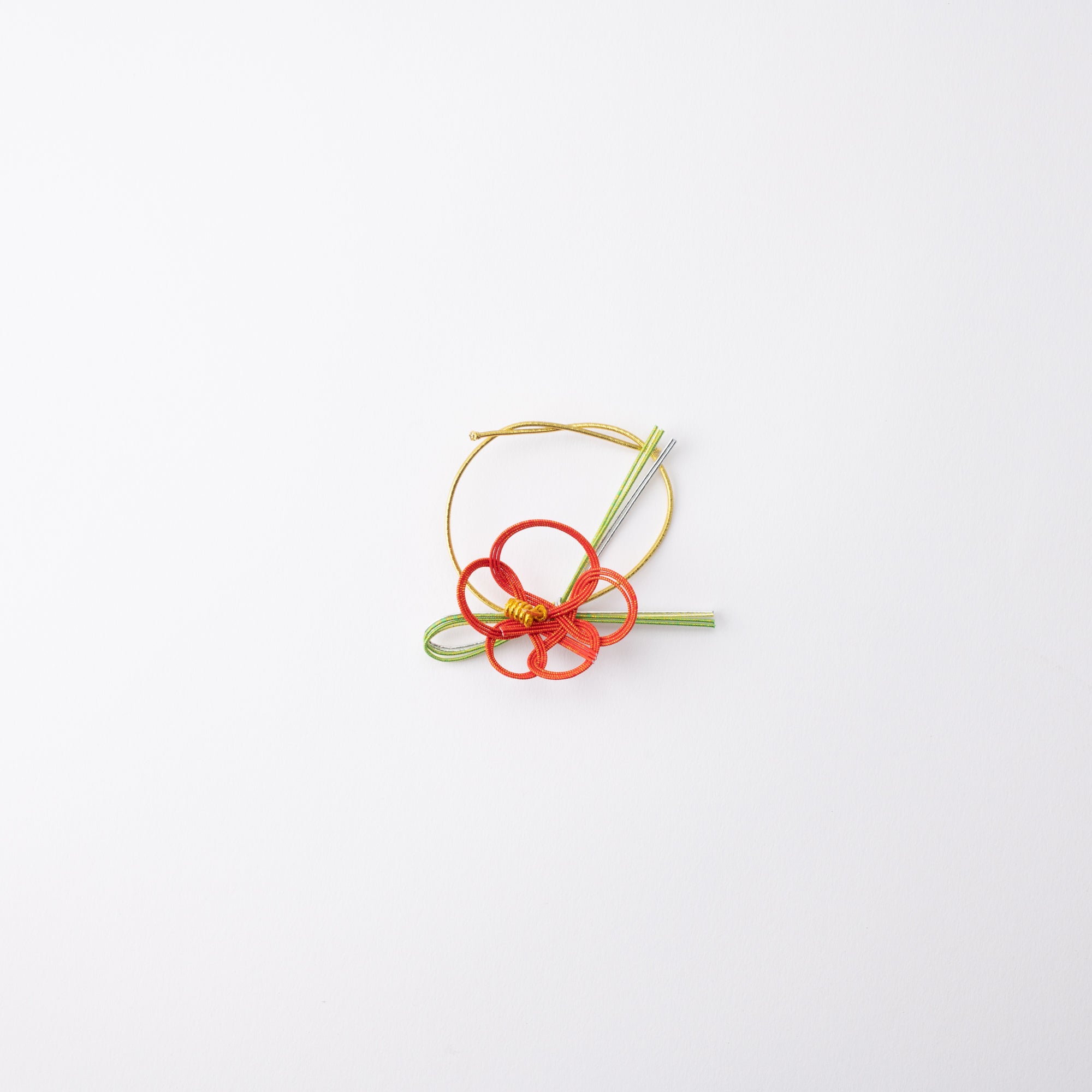 Tsuda Mizuhiki "knot" Pine Needles and Plum Kaga Mizuhiki Decorative Rubber Band - MUSUBI KILN - Quality Japanese Tableware and Gift