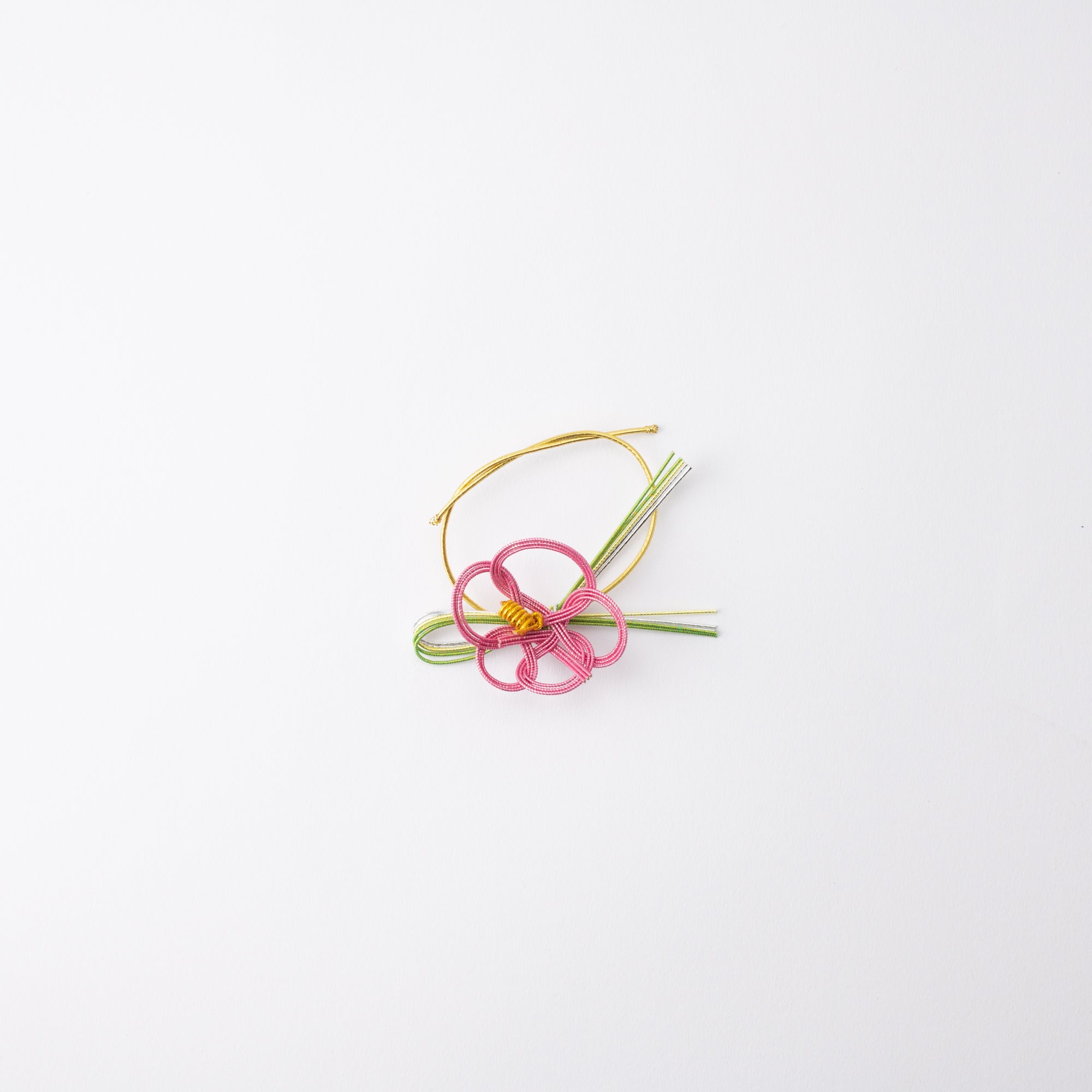 Tsuda Mizuhiki "knot" Pine Needles and Plum Kaga Mizuhiki Decorative Rubber Band - MUSUBI KILN - Quality Japanese Tableware and Gift