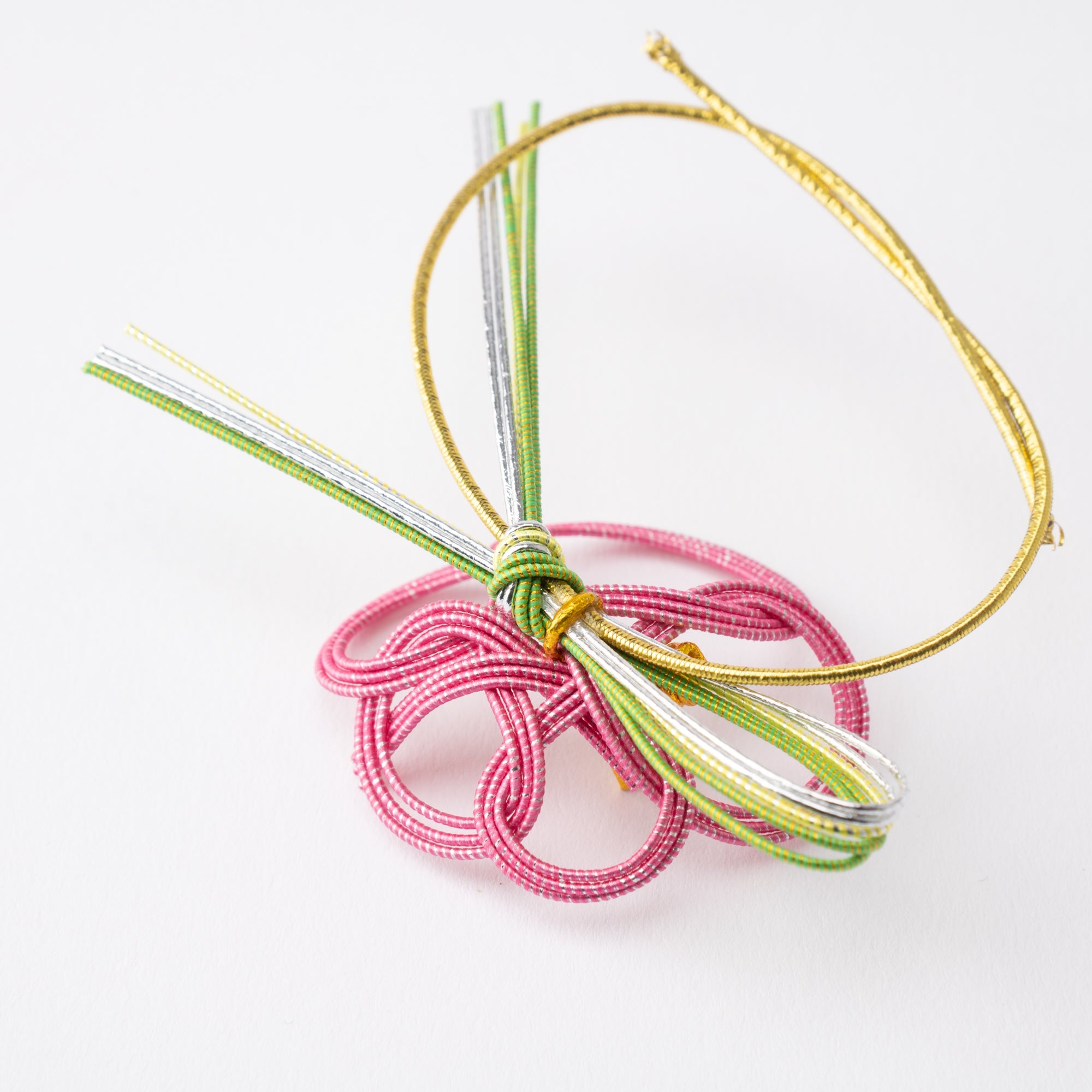 Tsuda Mizuhiki "knot" Pine Needles and Plum Kaga Mizuhiki Decorative Rubber Band - MUSUBI KILN - Quality Japanese Tableware and Gift