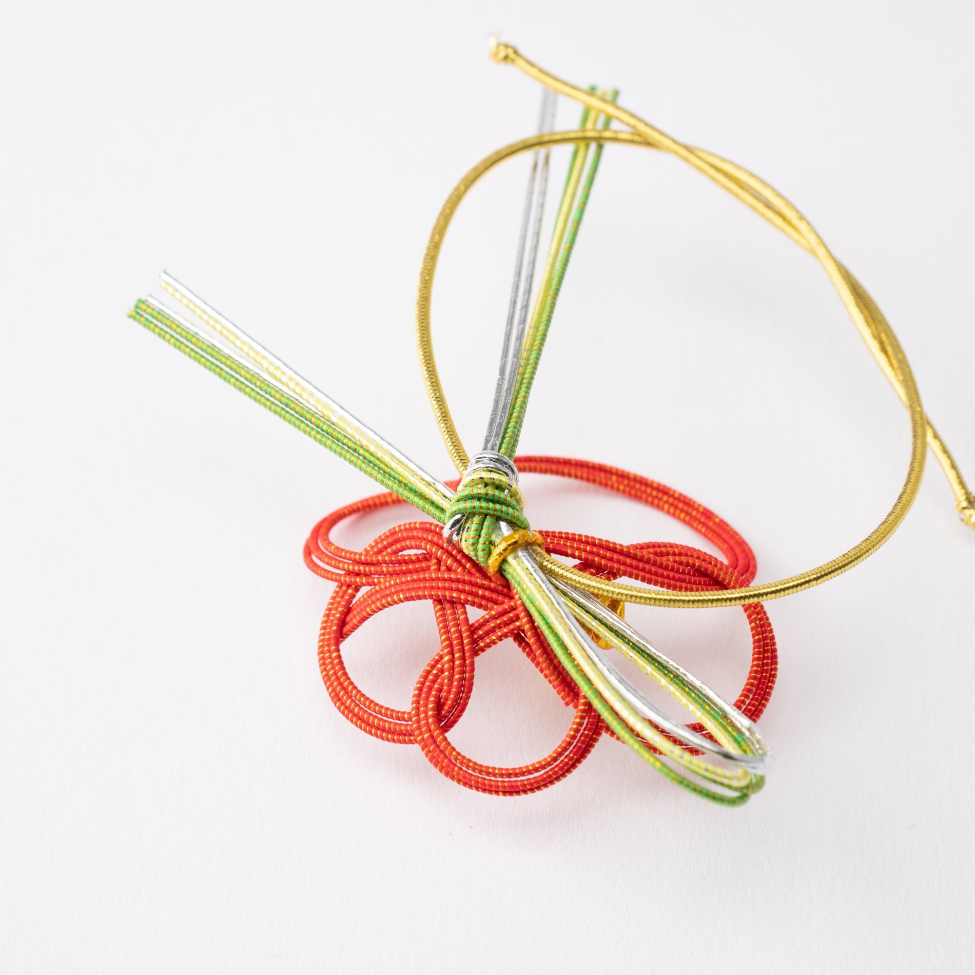 Tsuda Mizuhiki "knot" Pine Needles and Plum Kaga Mizuhiki Decorative Rubber Band - MUSUBI KILN - Quality Japanese Tableware and Gift