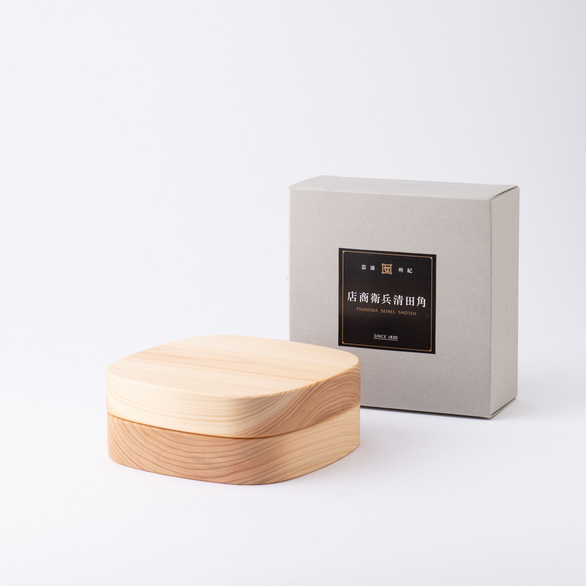 Tsunoda Seibee Kishu Cypress Square Bento Box - MUSUBI KILN - Quality Japanese Tableware and Gift