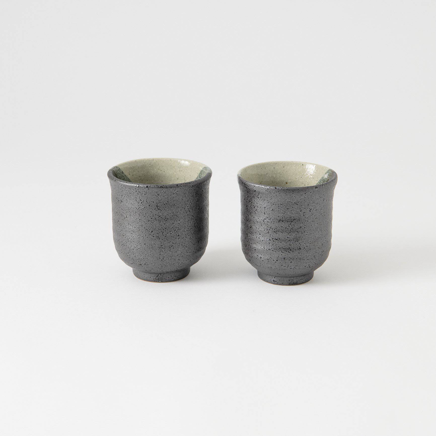 Twin Sparrows Kutani Yunomi Japanese Teacup Pair - MUSUBI KILN - Quality Japanese Tableware and Gift
