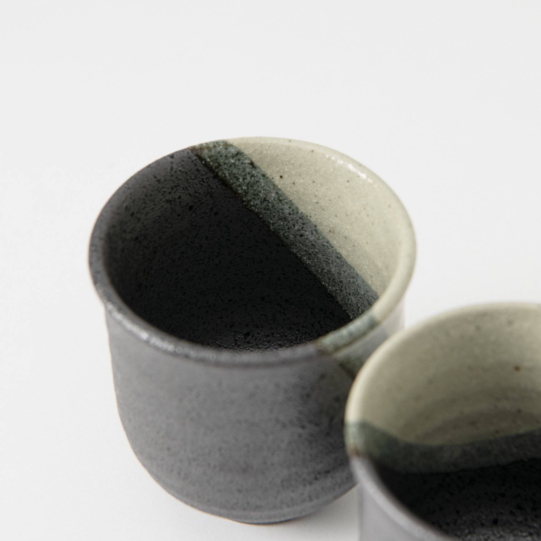 Twin Sparrows Kutani Yunomi Japanese Teacup Pair - MUSUBI KILN - Quality Japanese Tableware and Gift