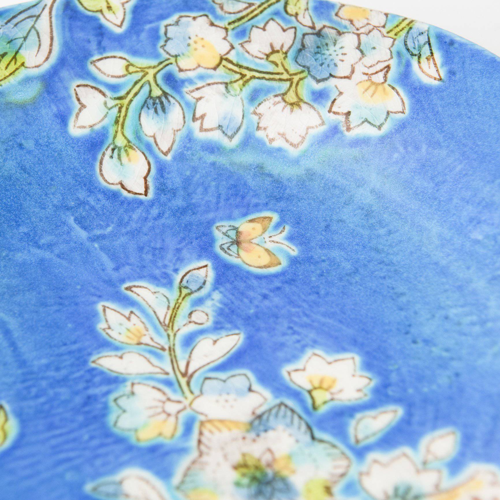 Utsutsu Kiln Wind's Path Kutani Round Plate - MUSUBI KILN - Quality Japanese Tableware and Gift