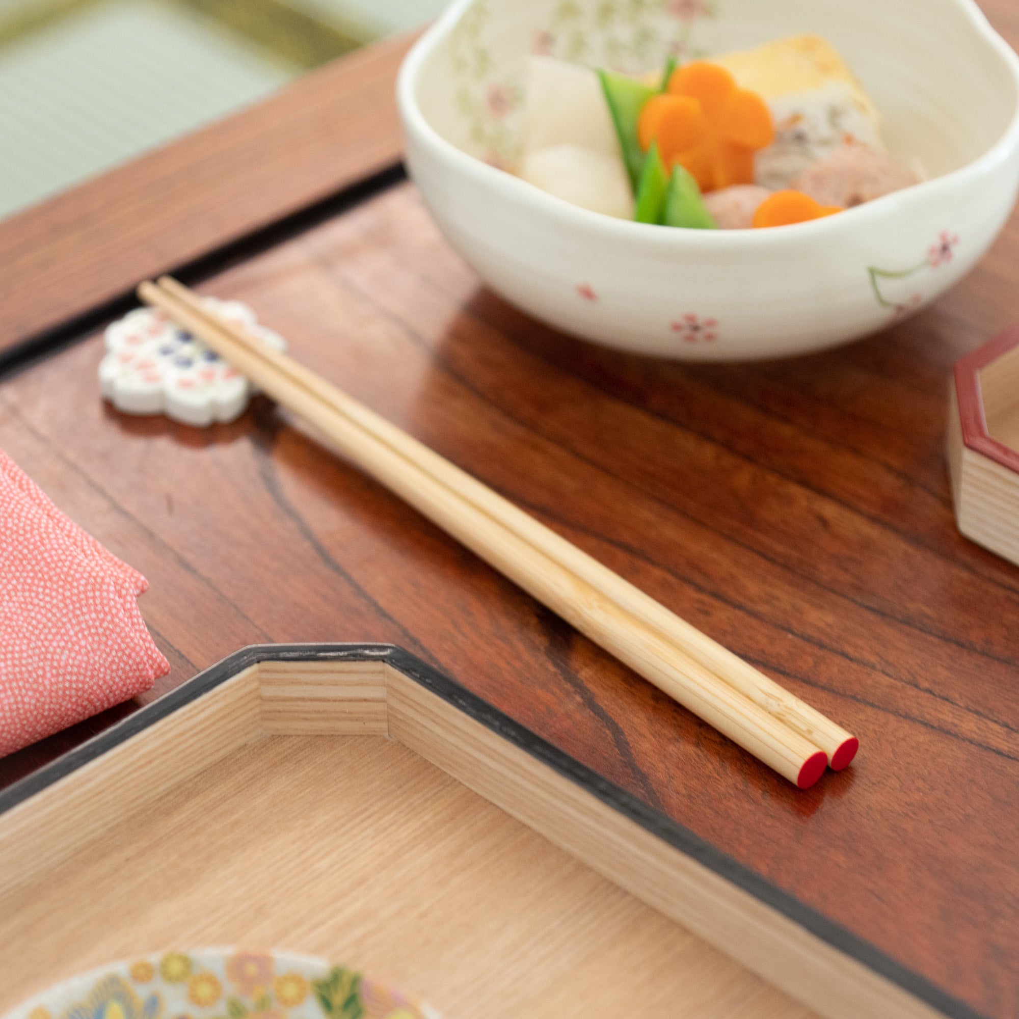 Yamachiku Okaeri Clear Lacquered Bamboo Reusable Chopsticks 16 cm (6.3 in) - 23 cm (9 in) - MUSUBI KILN - Quality Japanese Tableware and Gift