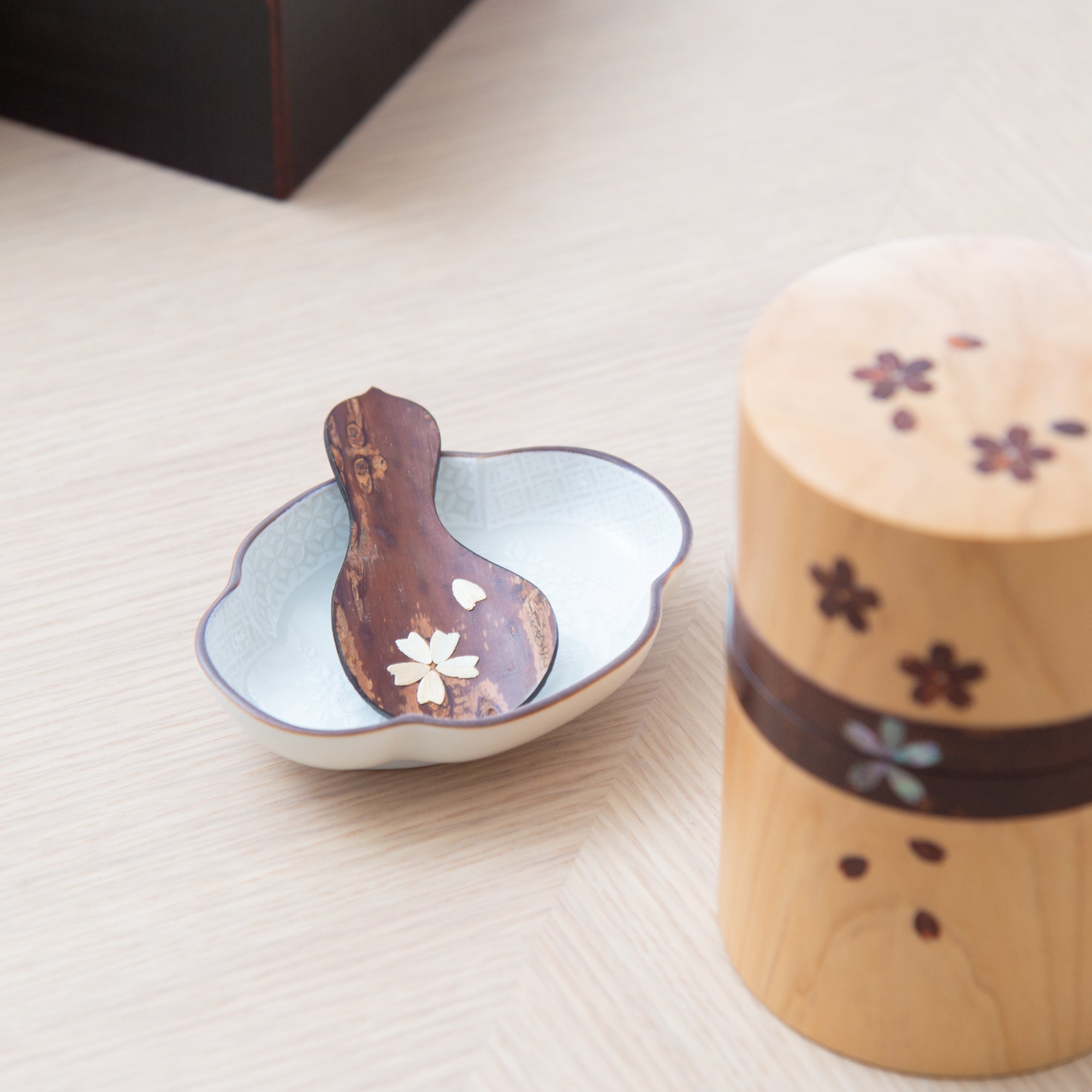 Yatsuyanagi Gourd and Sakura Akita Cherry Bark Work Chasaji Teaspoon - MUSUBI KILN - Quality Japanese Tableware and Gift