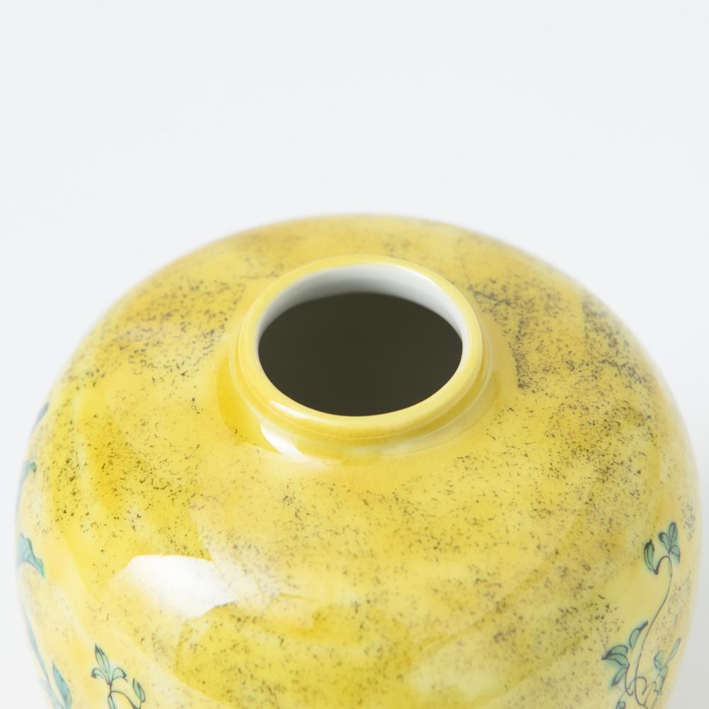 Yoshidaya Flower and Bird Kutani Japanese Flower Vase - MUSUBI KILN - Quality Japanese Tableware and Gift