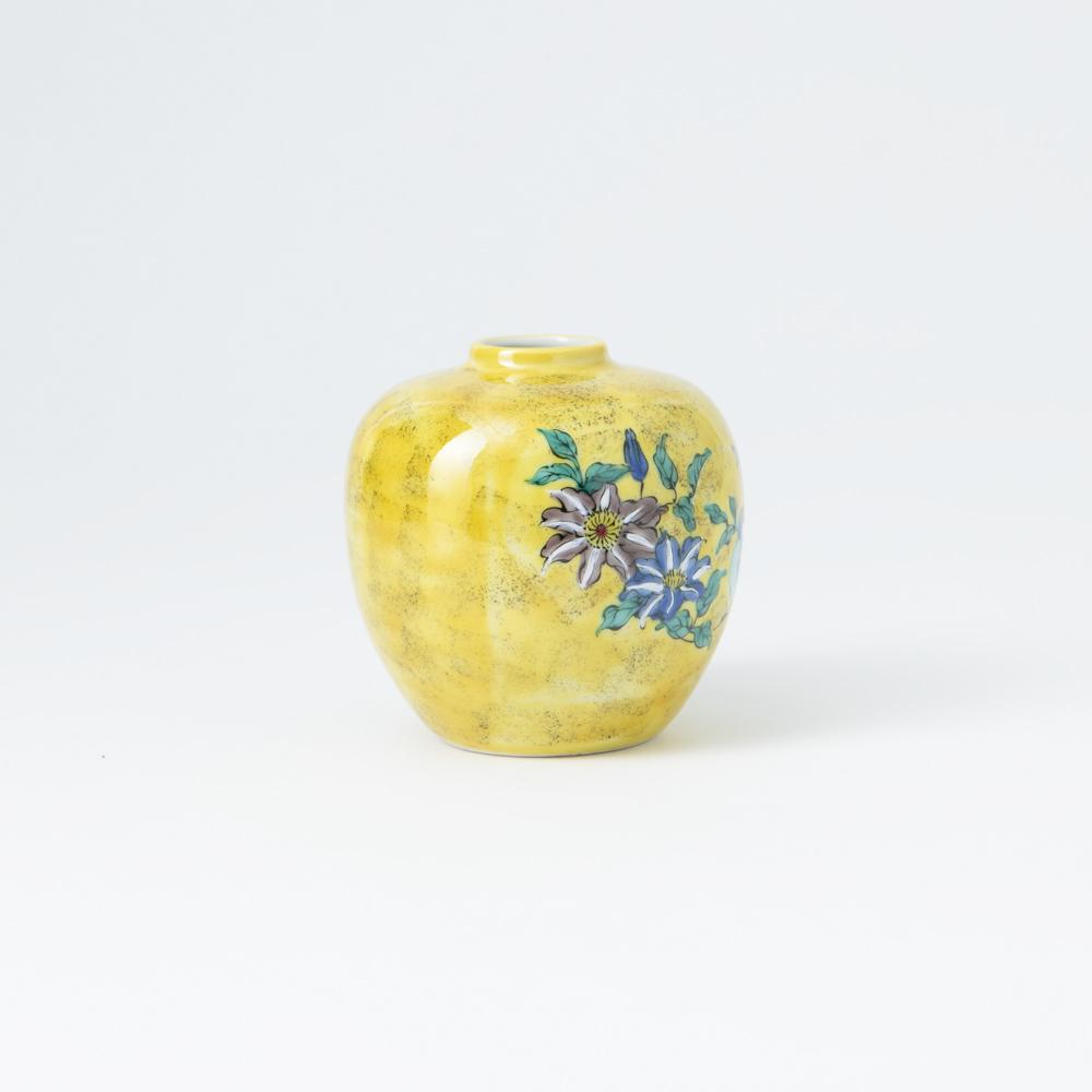 Yoshidaya Flower and Bird Kutani Japanese Flower Vase - MUSUBI KILN - Quality Japanese Tableware and Gift