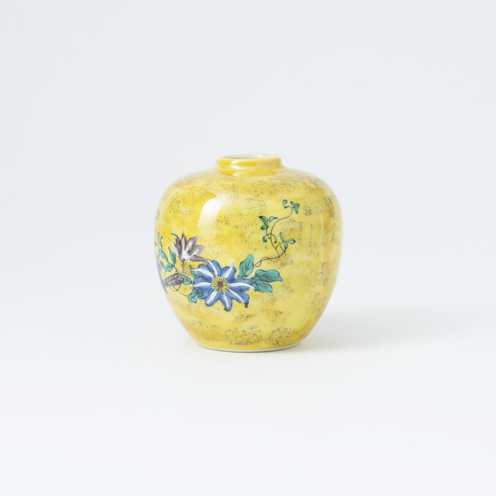 Yoshidaya Flower and Bird Kutani Japanese Flower Vase - MUSUBI KILN - Quality Japanese Tableware and Gift
