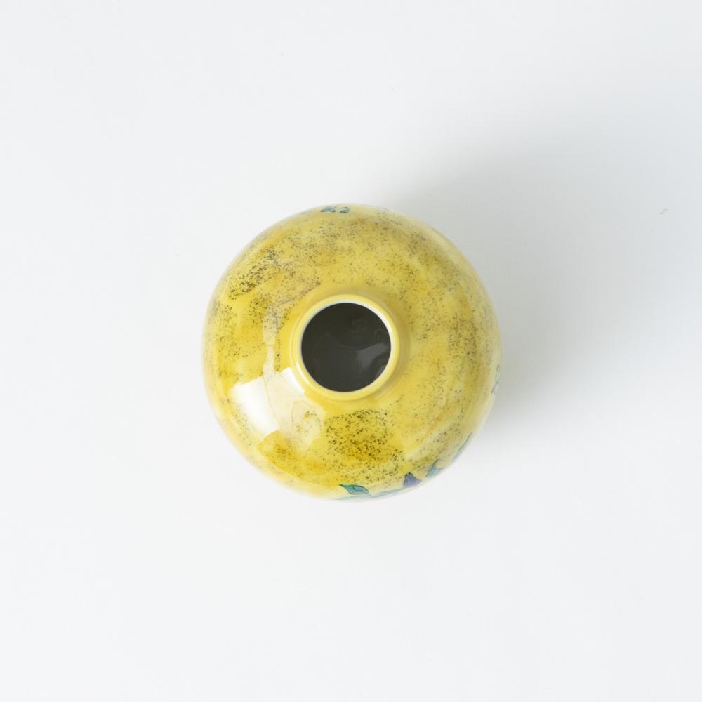 Yoshidaya Flower and Bird Kutani Japanese Flower Vase - MUSUBI KILN - Quality Japanese Tableware and Gift