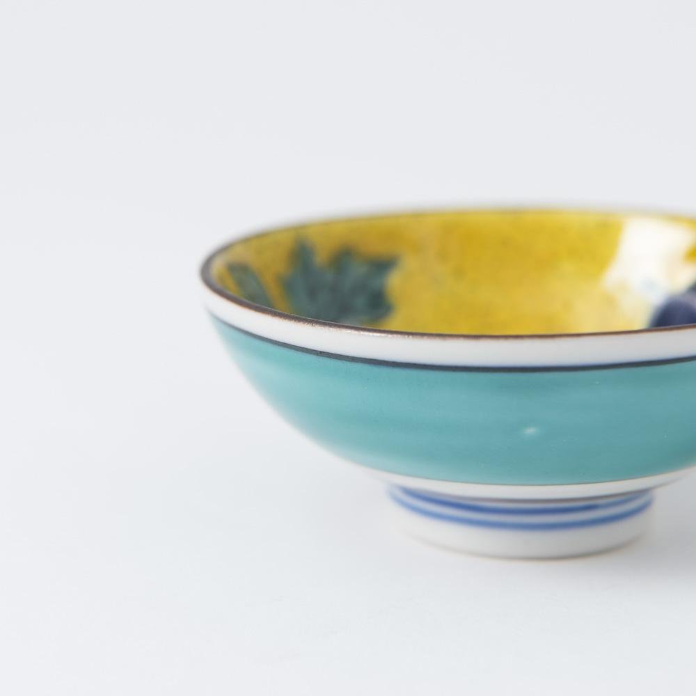 Yoshidaya Peony Kutani Sakazuki Sake Cup - MUSUBI KILN - Quality Japanese Tableware and Gift