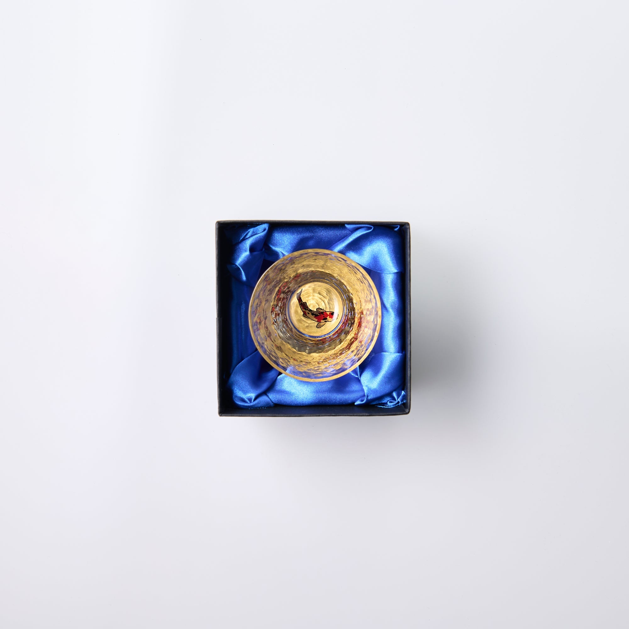 Yoshita Kasho Koi Fish Maki - e Glass Sake Cup - MUSUBI KILN - Quality Japanese Tableware and Gift