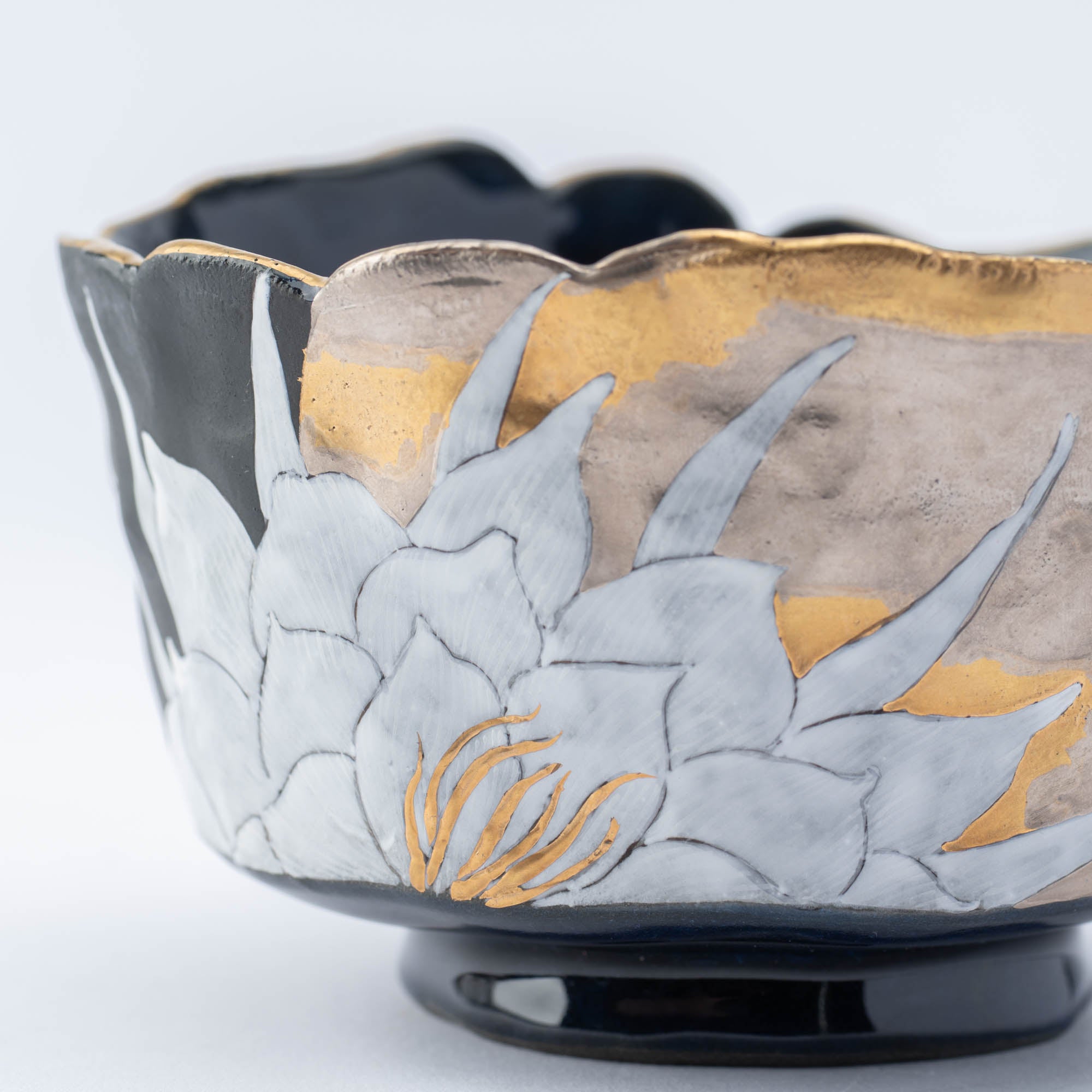 Moonlit Bloom and Bird Matcha Bowl