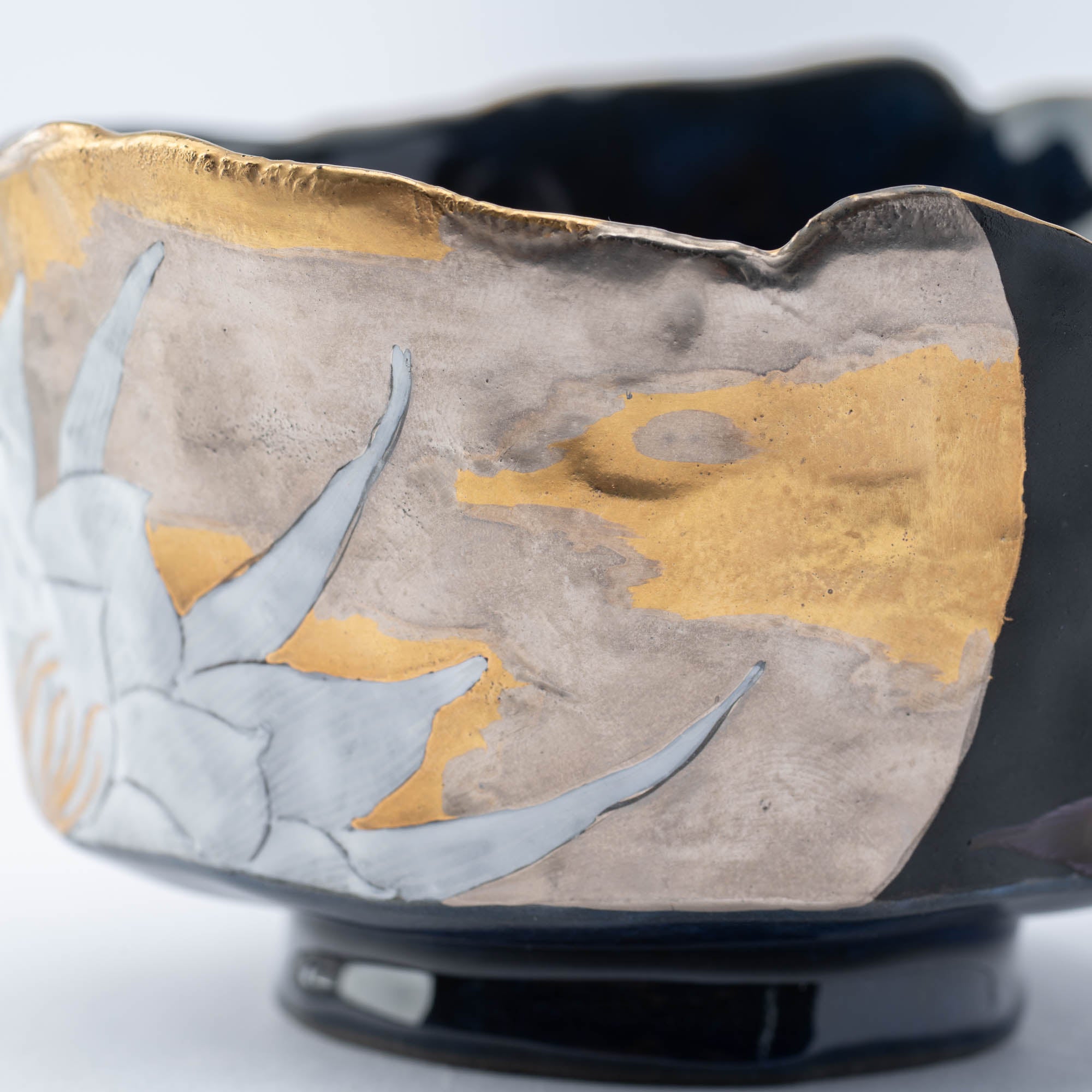 Moonlit Bloom and Bird Matcha Bowl