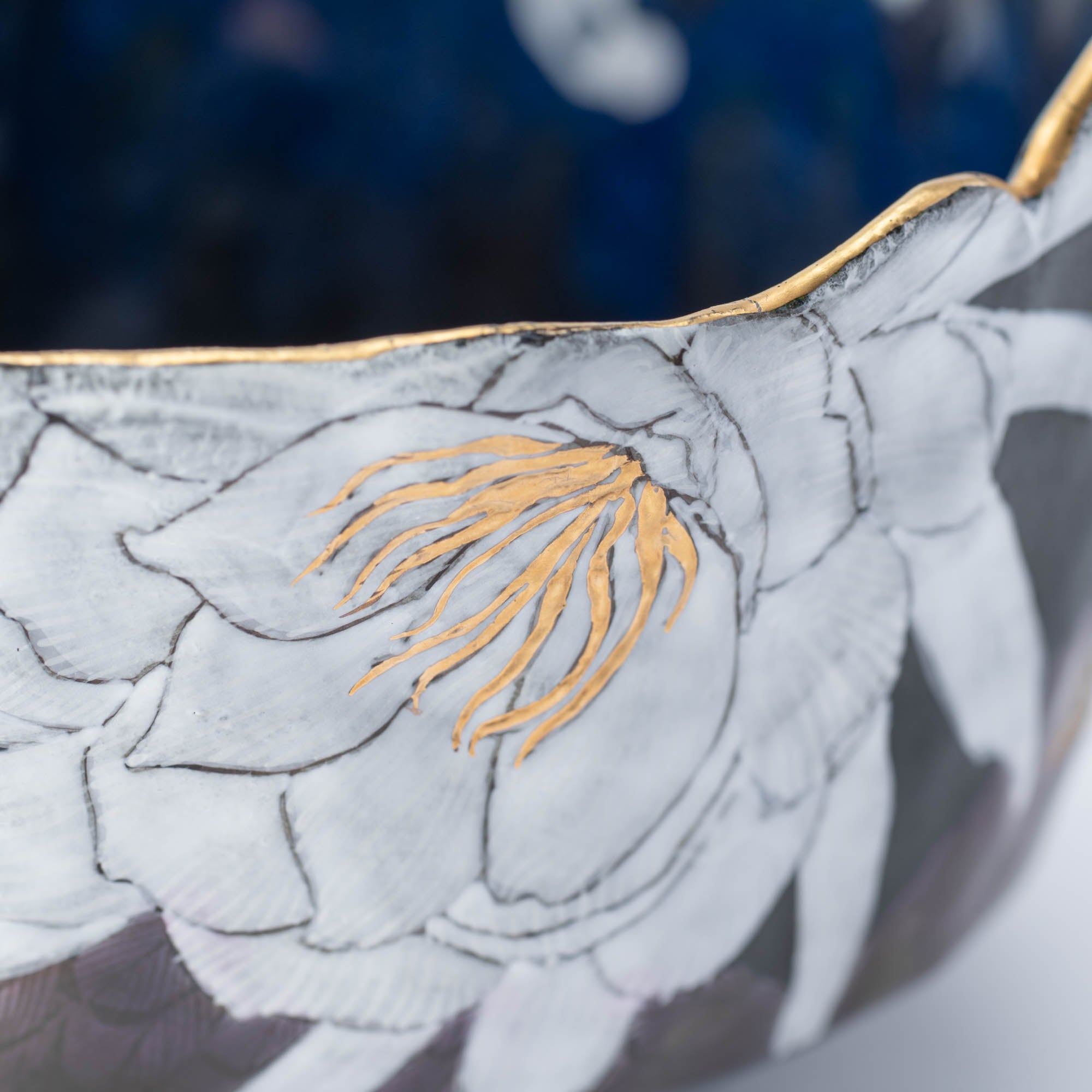 Moonlit Bloom and Bird Matcha Bowl