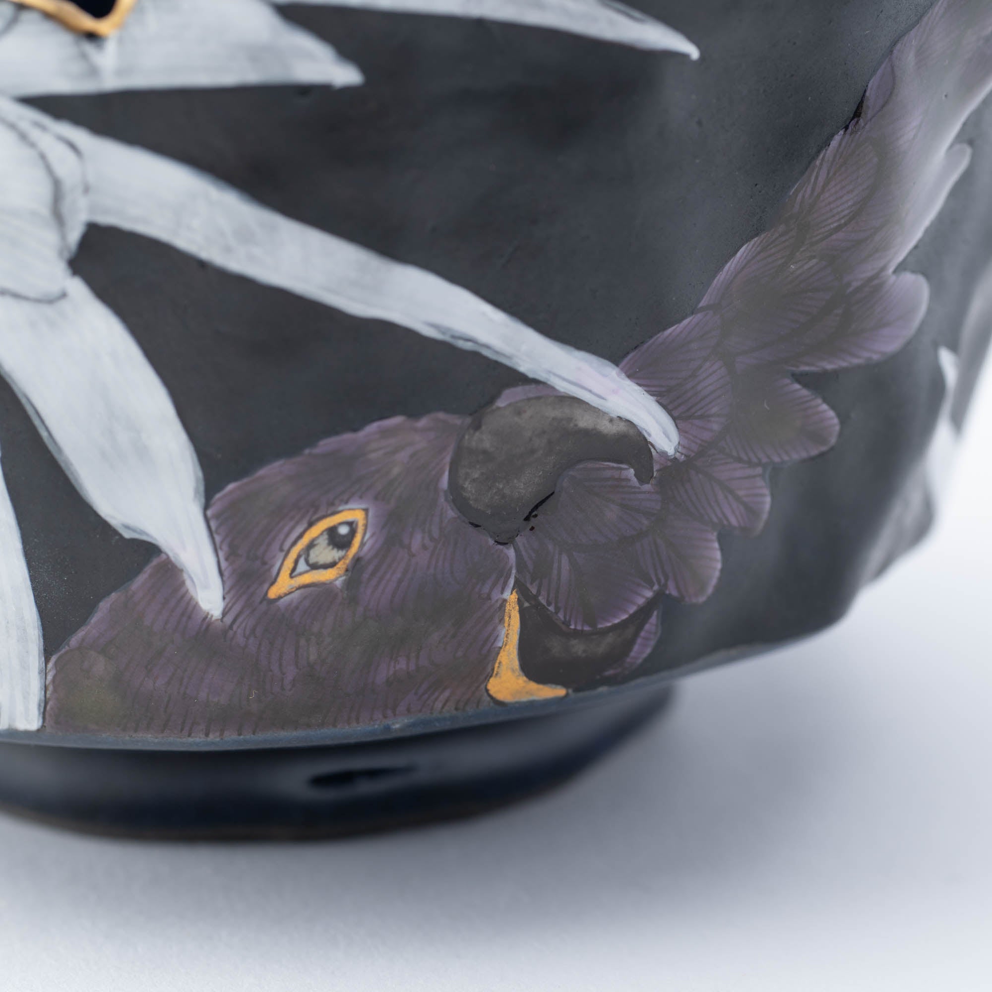 Moonlit Bloom and Bird Matcha Bowl