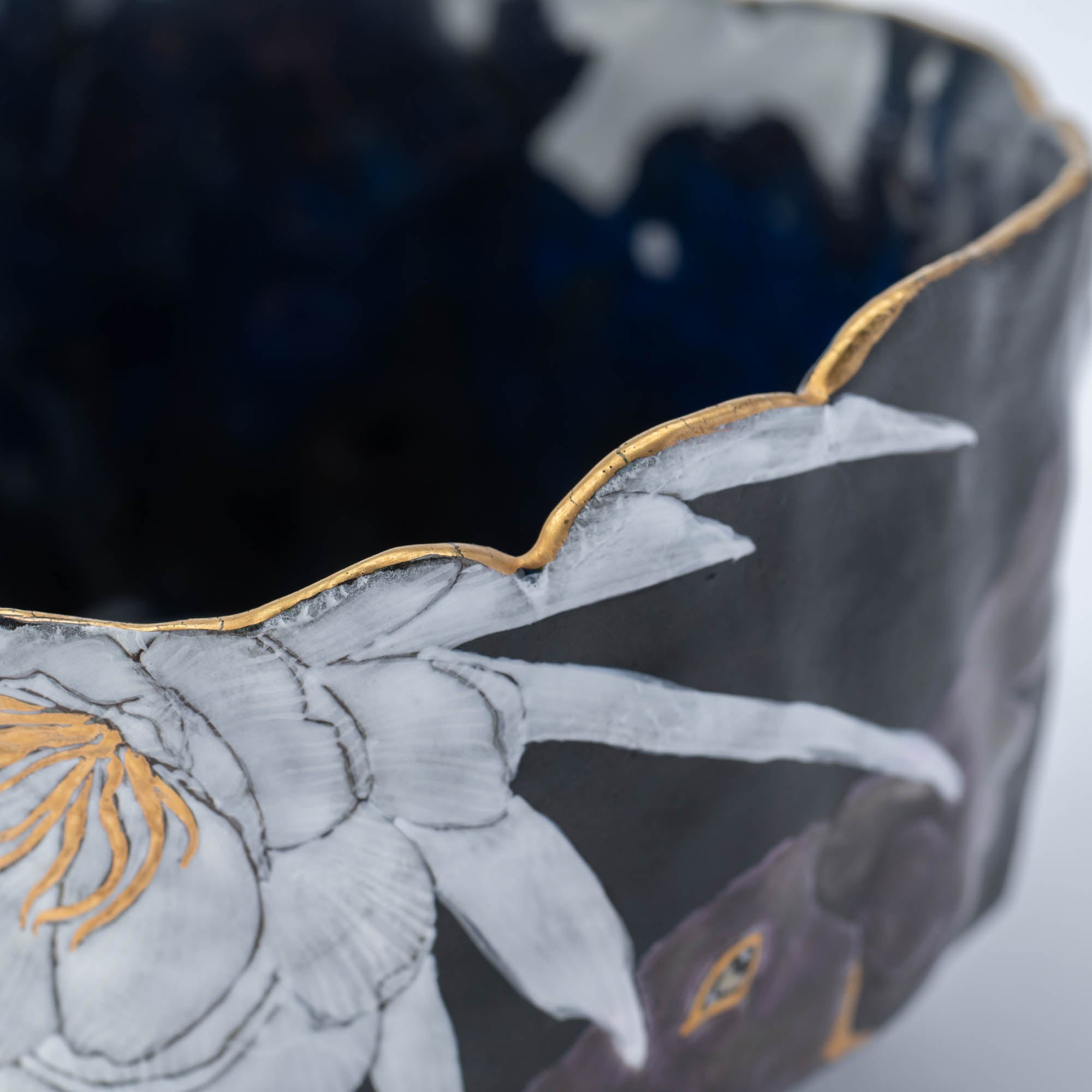 Moonlit Bloom and Bird Matcha Bowl