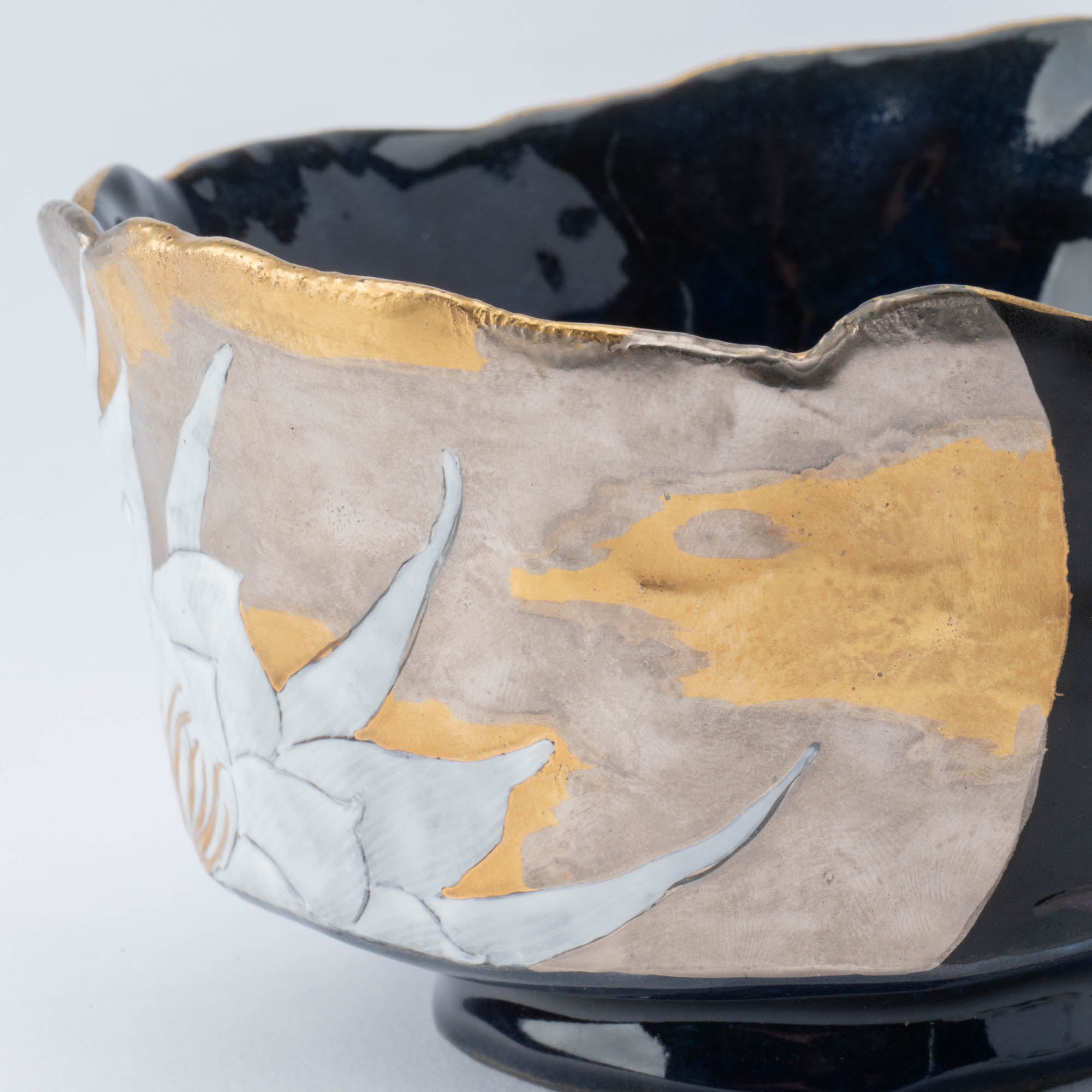 Moonlit Bloom and Bird Matcha Bowl