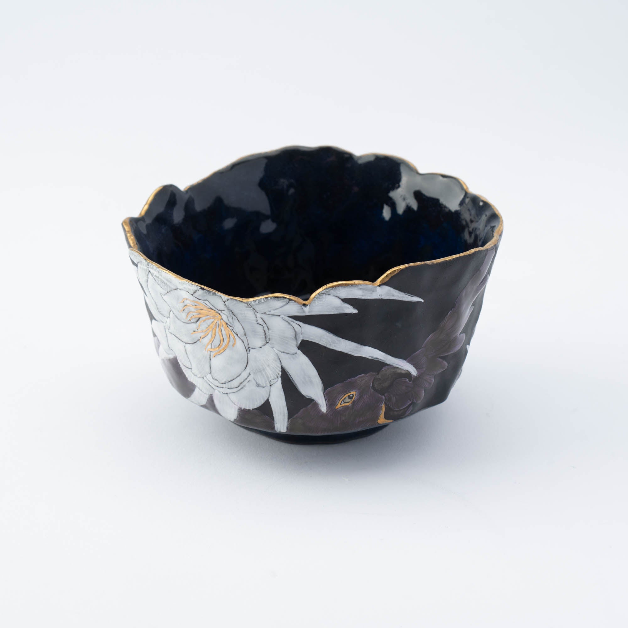 Moonlit Bloom and Bird Matcha Bowl