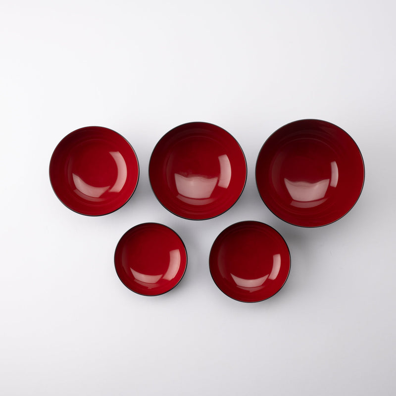 Black and Red Lacquer Yamanaka Lacquerware Oryoki Bowl Set - MUSUBI KILN - Quality Japanese Tableware and Gift