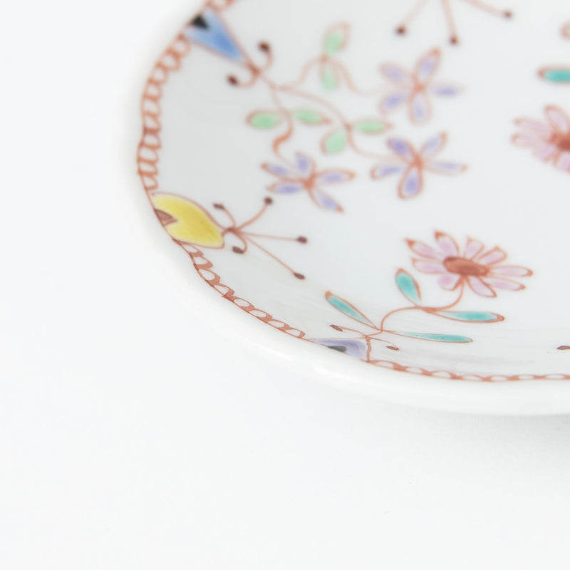 Ginshu Kiln Kutani Round Sauce Plate Set - MUSUBI KILN - Handmade Japanese Tableware and Japanese Dinnerware