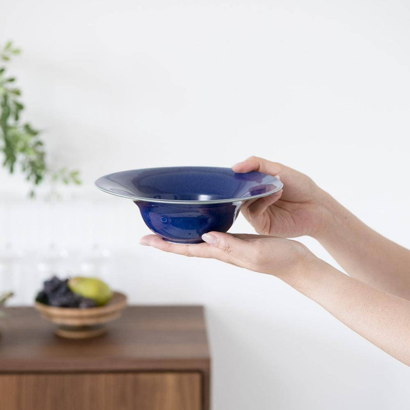 Hibino Grand Bleu Coop Mino Ware Bowl - MUSUBI KILN - Handmade Japanese Tableware and Japanese Dinnerware