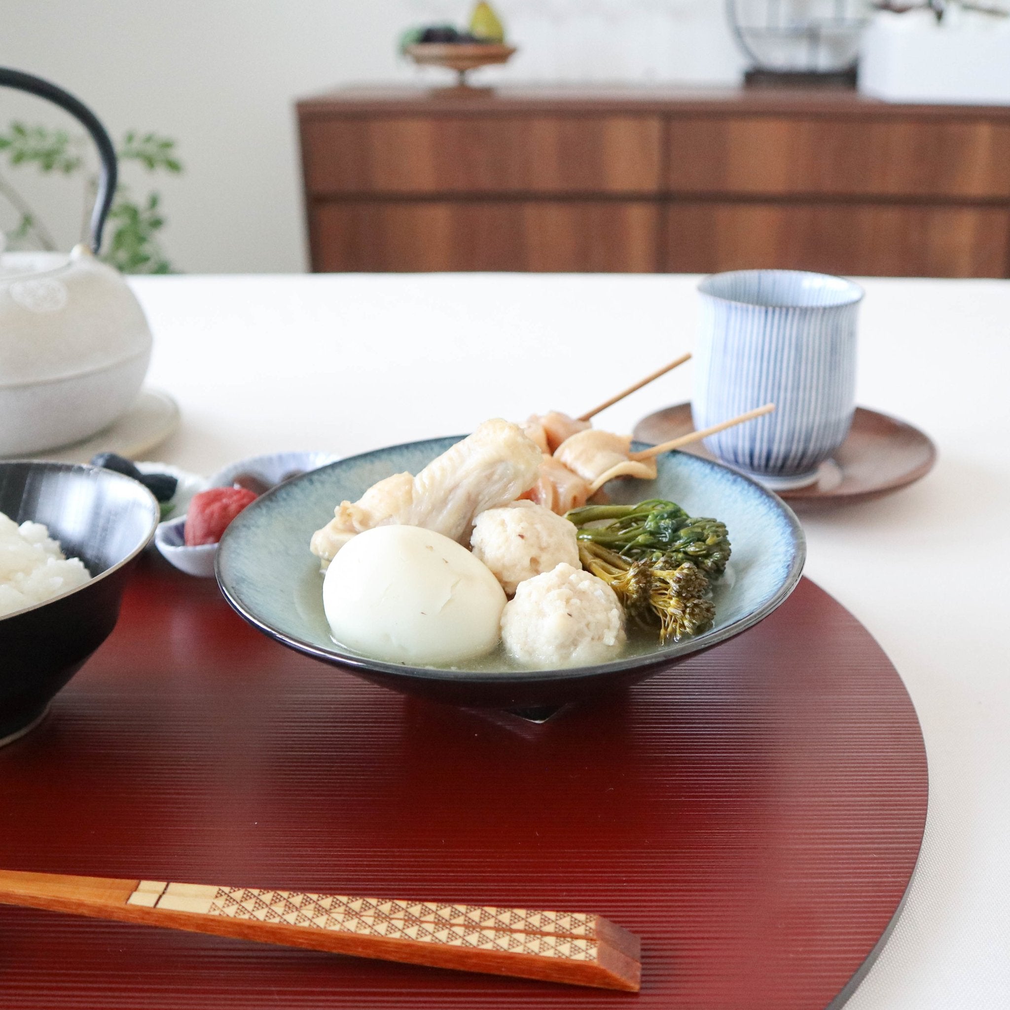 Hibino Ice Coop Mino Ware Round Plate 9in - MUSUBI KILN - Handmade Japanese Tableware and Japanese Dinnerware