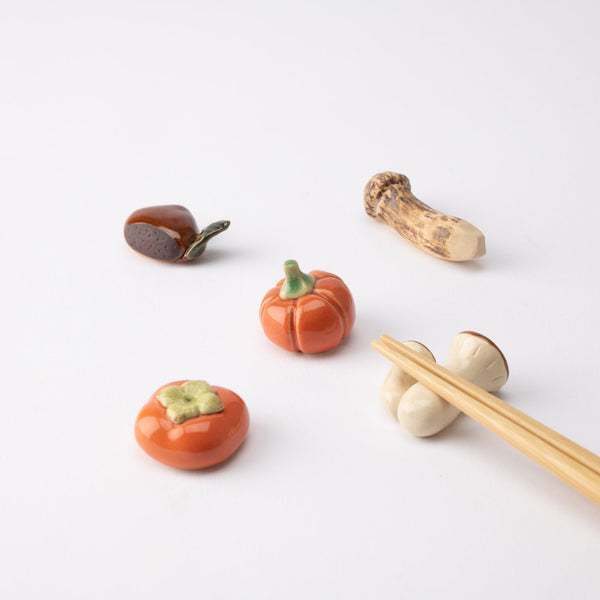 Ihoshiro Kiln Autumn Food Series Mino Ware Chopstick Rest - MUSUBI KILN - Quality Japanese Tableware and Gift