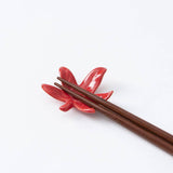 Ihoshiro Kiln Leaves Series Mino Ware Chopstick Rest - MUSUBI KILN - Handmade Japanese Tableware and Japanese Dinnerware