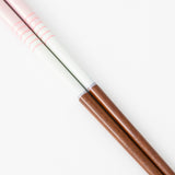 Ishida Pastel Half Line Wakasa Lacquer Chopsticks 18cm/7.1in (Selling Individually) - MUSUBI KILN - Handmade Japanese Tableware and Japanese Dinnerware