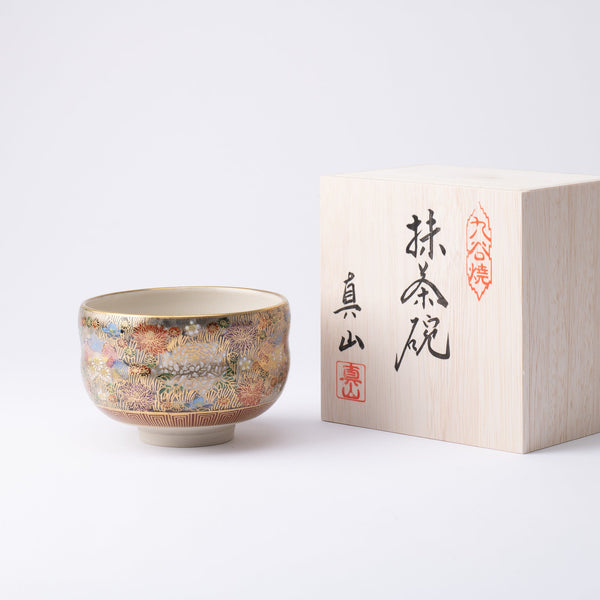 Mayama Hanazume Kutani Matcha Bowl Chawan - MUSUBI KILN - Handmade Japanese Tableware and Japanese Dinnerware