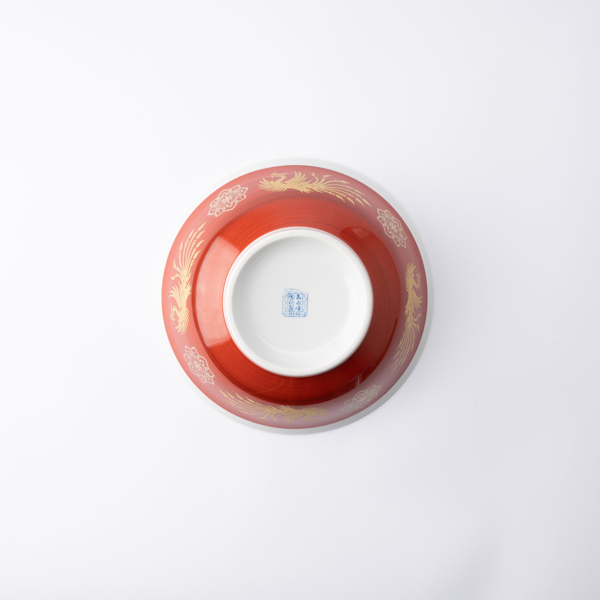 Red Brush Gold Mino Ware Ramen Bowl M - MUSUBI KILN - Handmade Japanese Tableware and Japanese Dinnerware