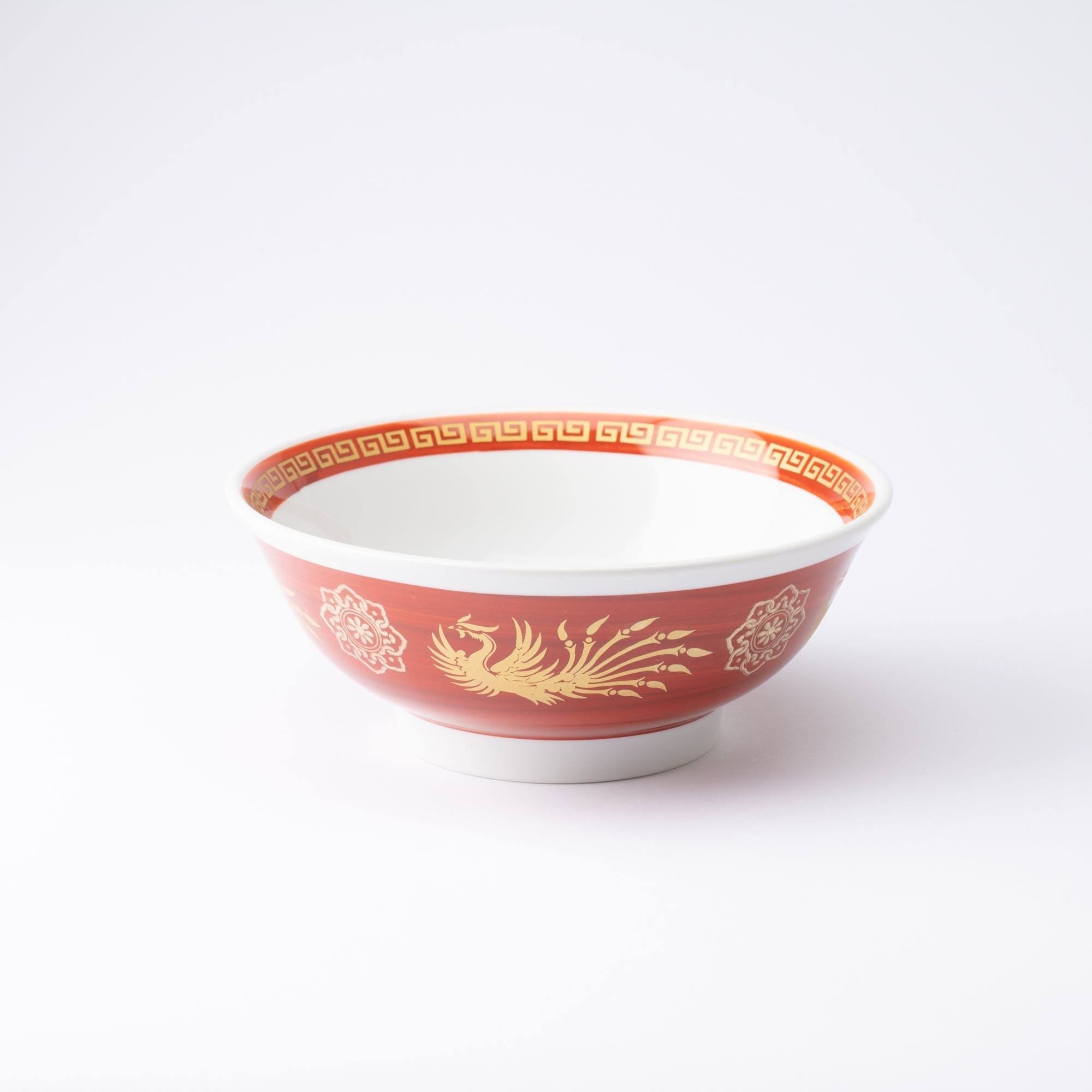 Red Brush Gold Mino Ware Ramen Bowl M - MUSUBI KILN - Handmade Japanese Tableware and Japanese Dinnerware
