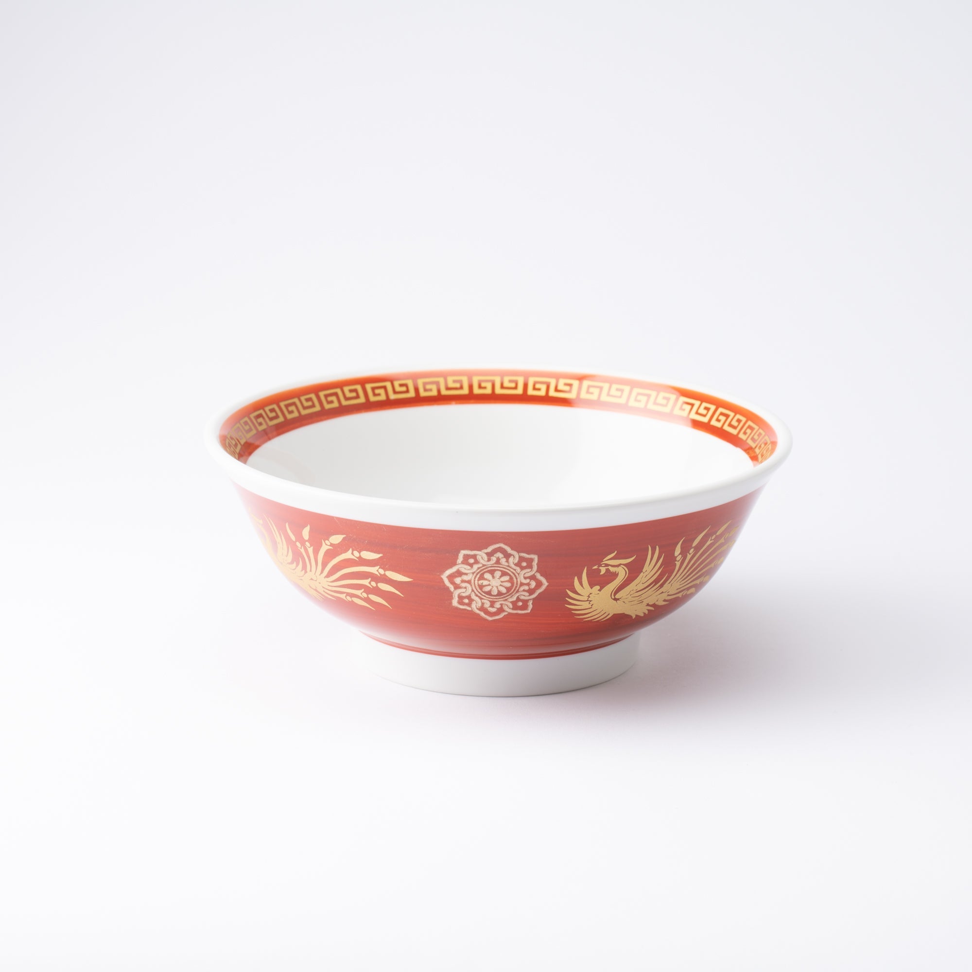 Red Brush Gold Mino Ware Ramen Bowl M - MUSUBI KILN - Handmade Japanese Tableware and Japanese Dinnerware